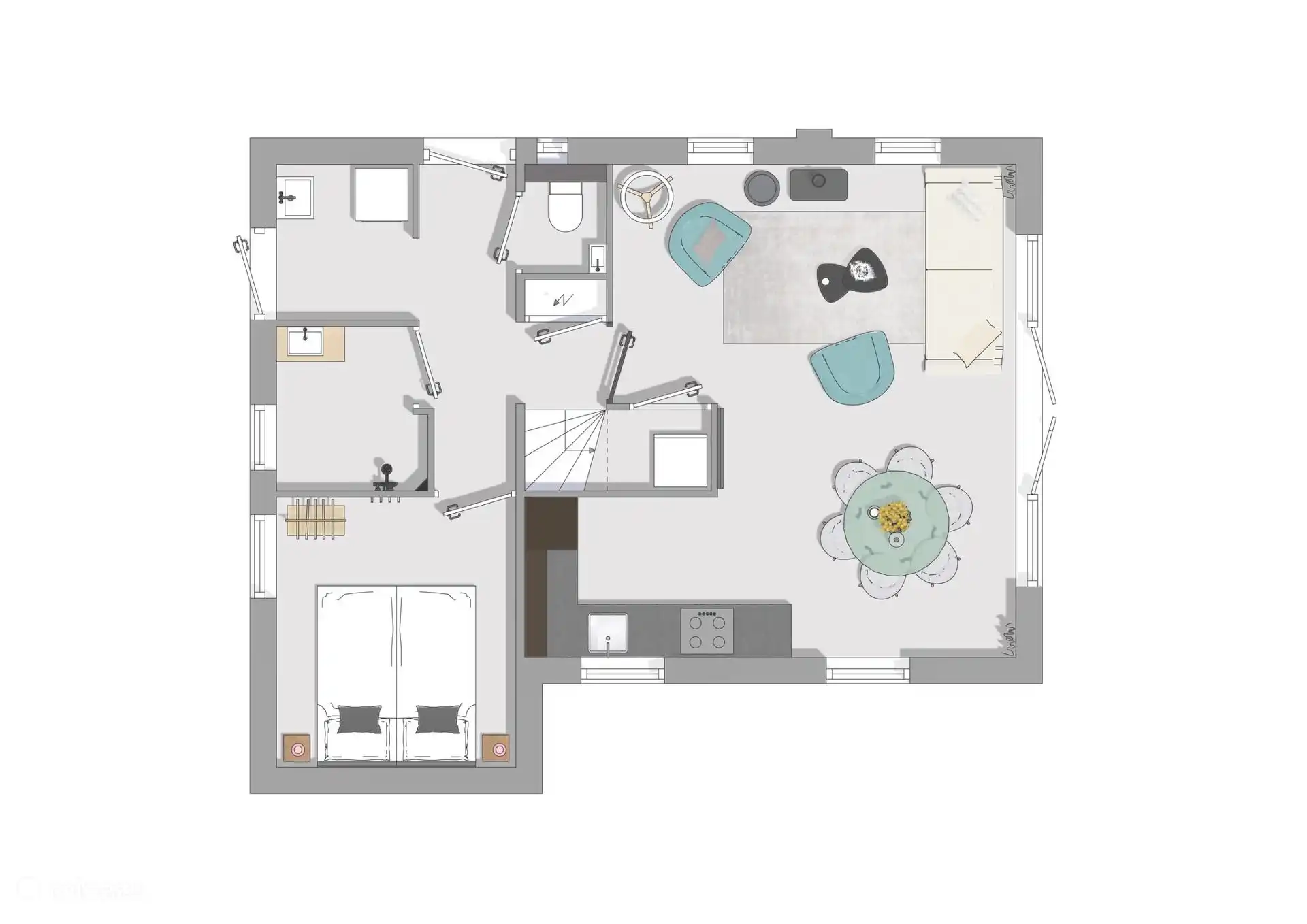 Begaande verdieping van de Madelief