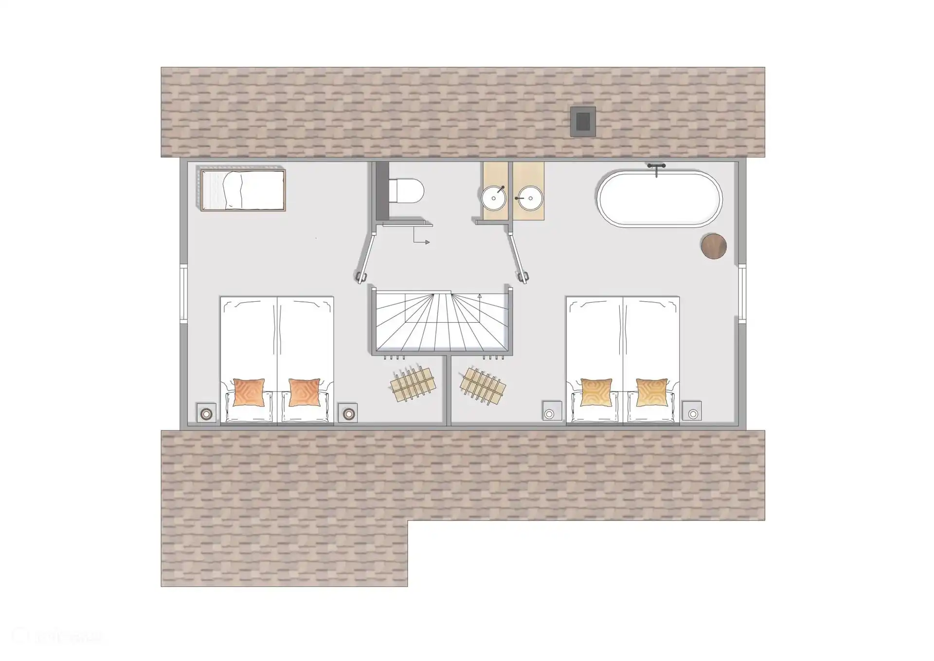 Bovenste etage van de Madelief