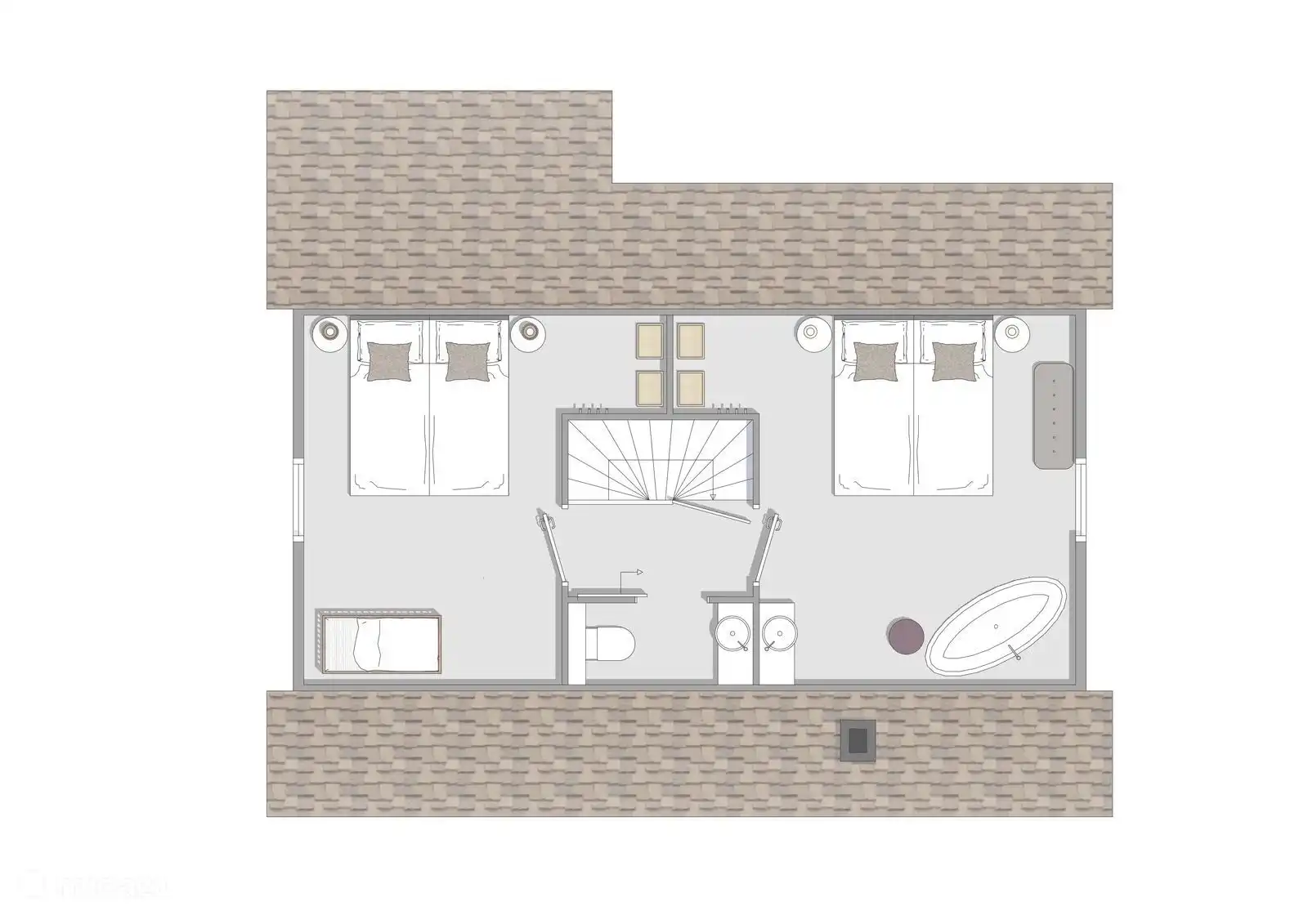 Bovenste etage van de Tortelduif