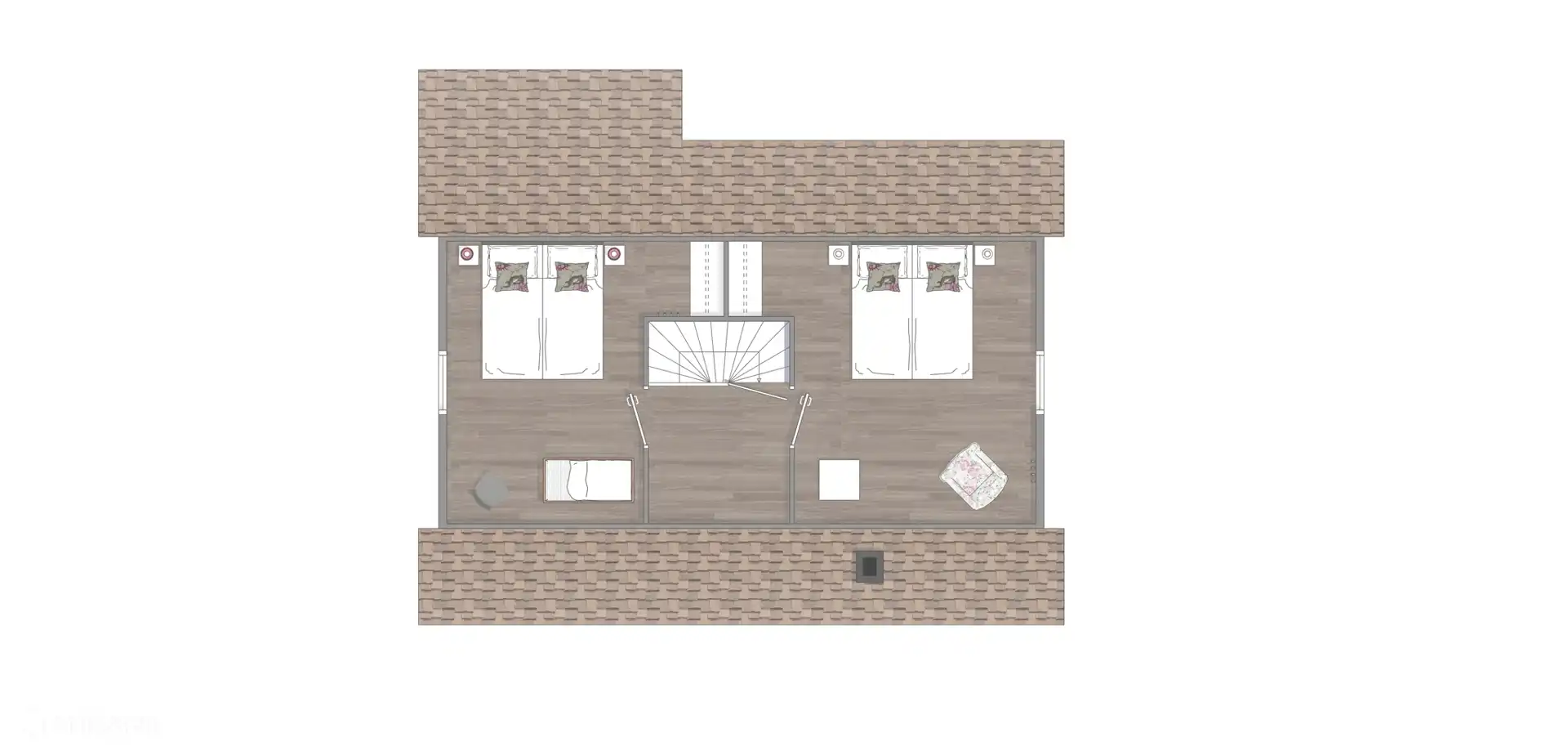 Bovenste etage van het Roodborstje 