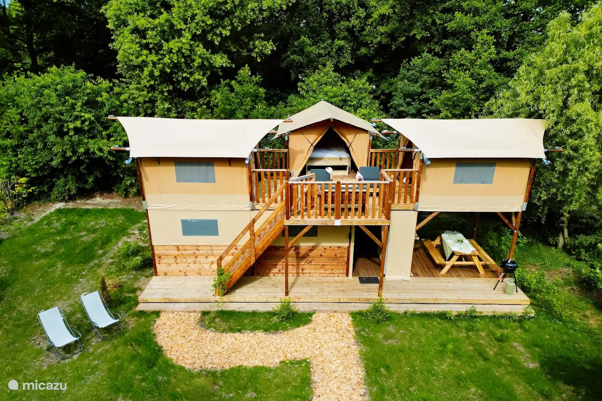 glamping / safaritent / yurt huren in Oldenzaal, Overijssel, Nederland -  Air Dreamer 3 Deluxe