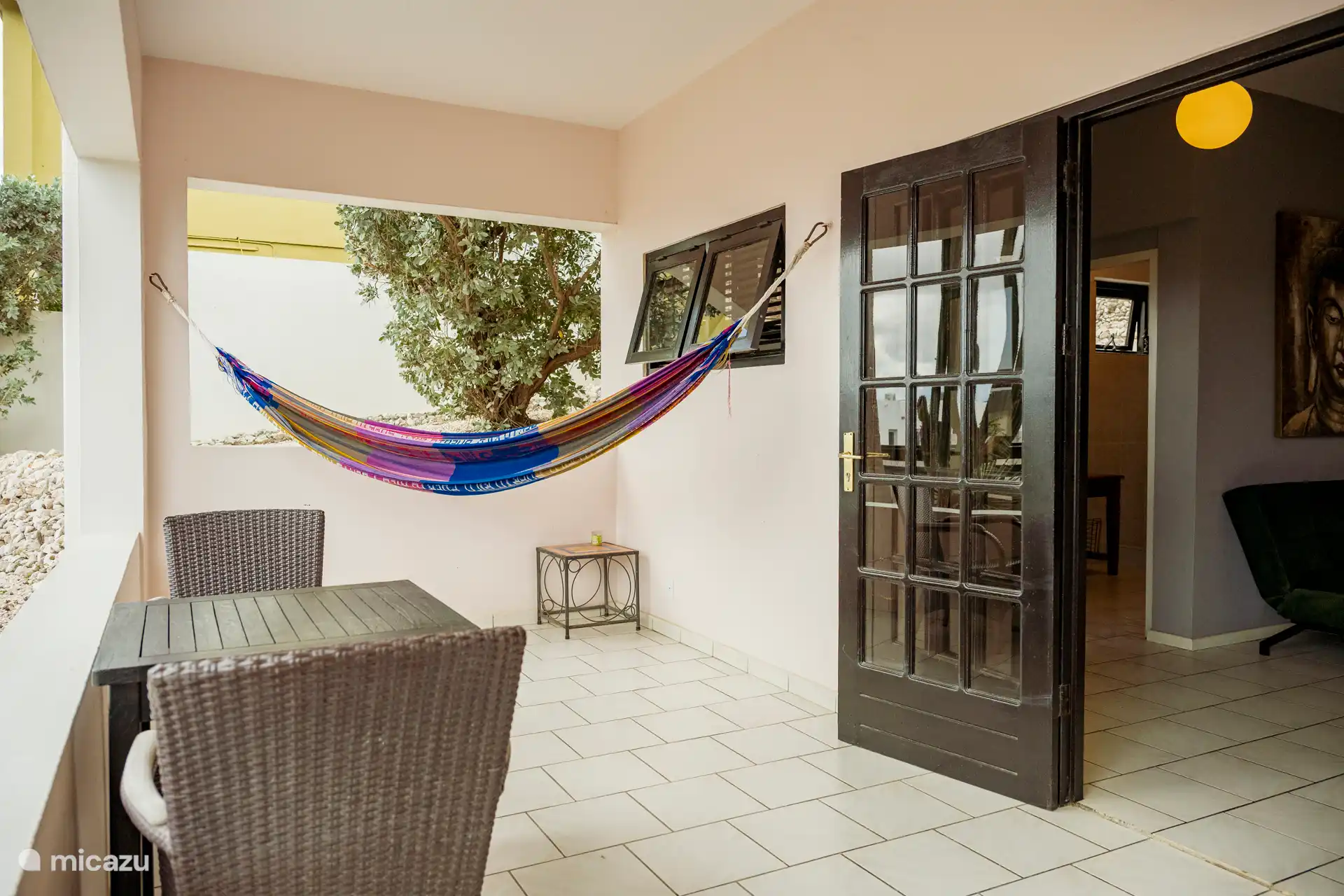 terrasse privée avec hamac