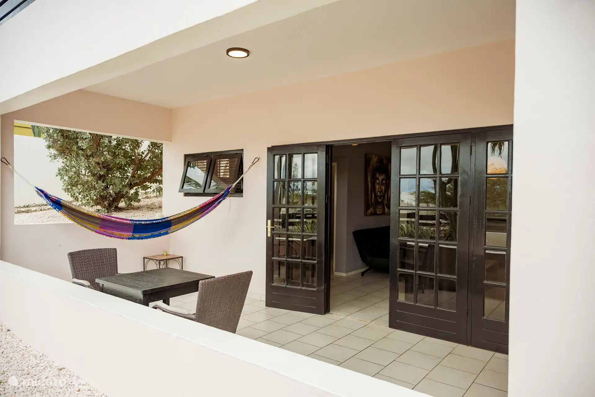 Terrasse privée avec hamac