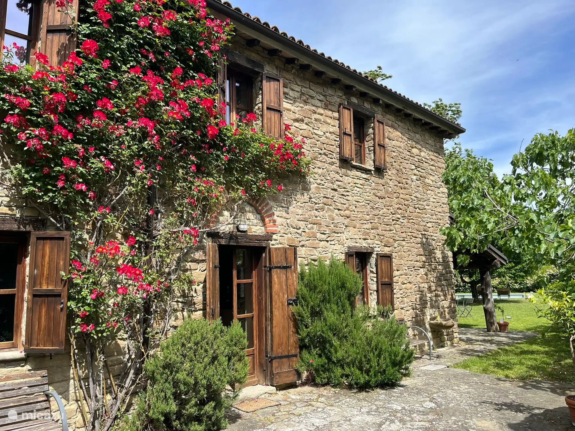 Facade of the villa