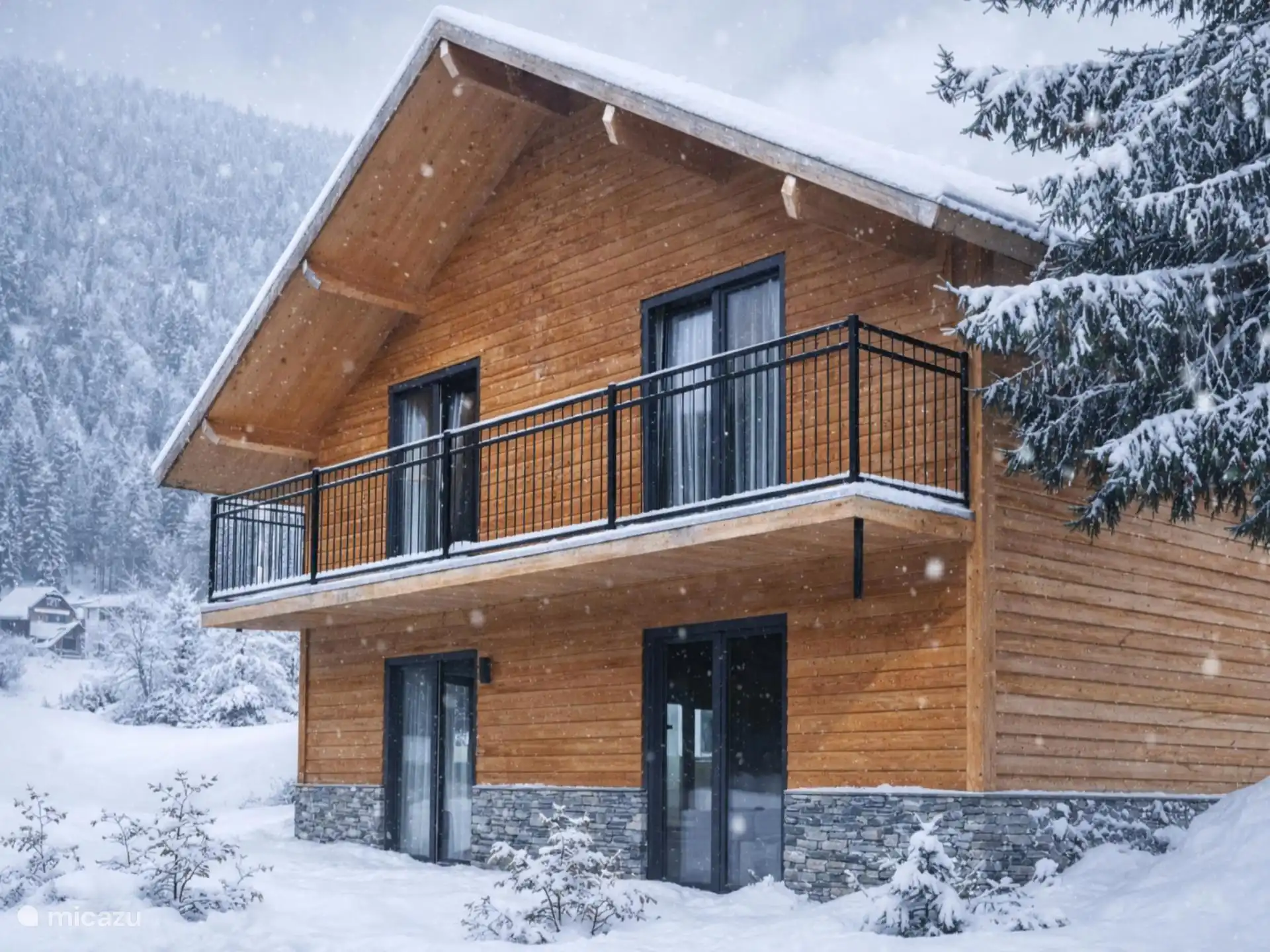 Winter in de chalets. 