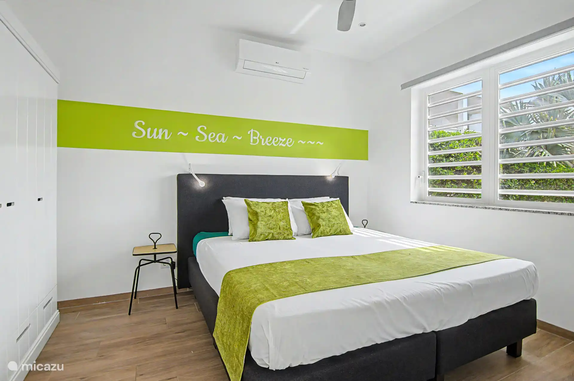 The window is equipped with mosquito nets for a safe night's sleep ;)