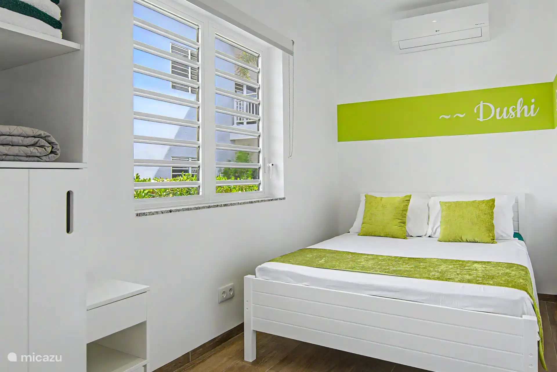 The window is equipped with mosquito nets for a safe night's sleep ;)