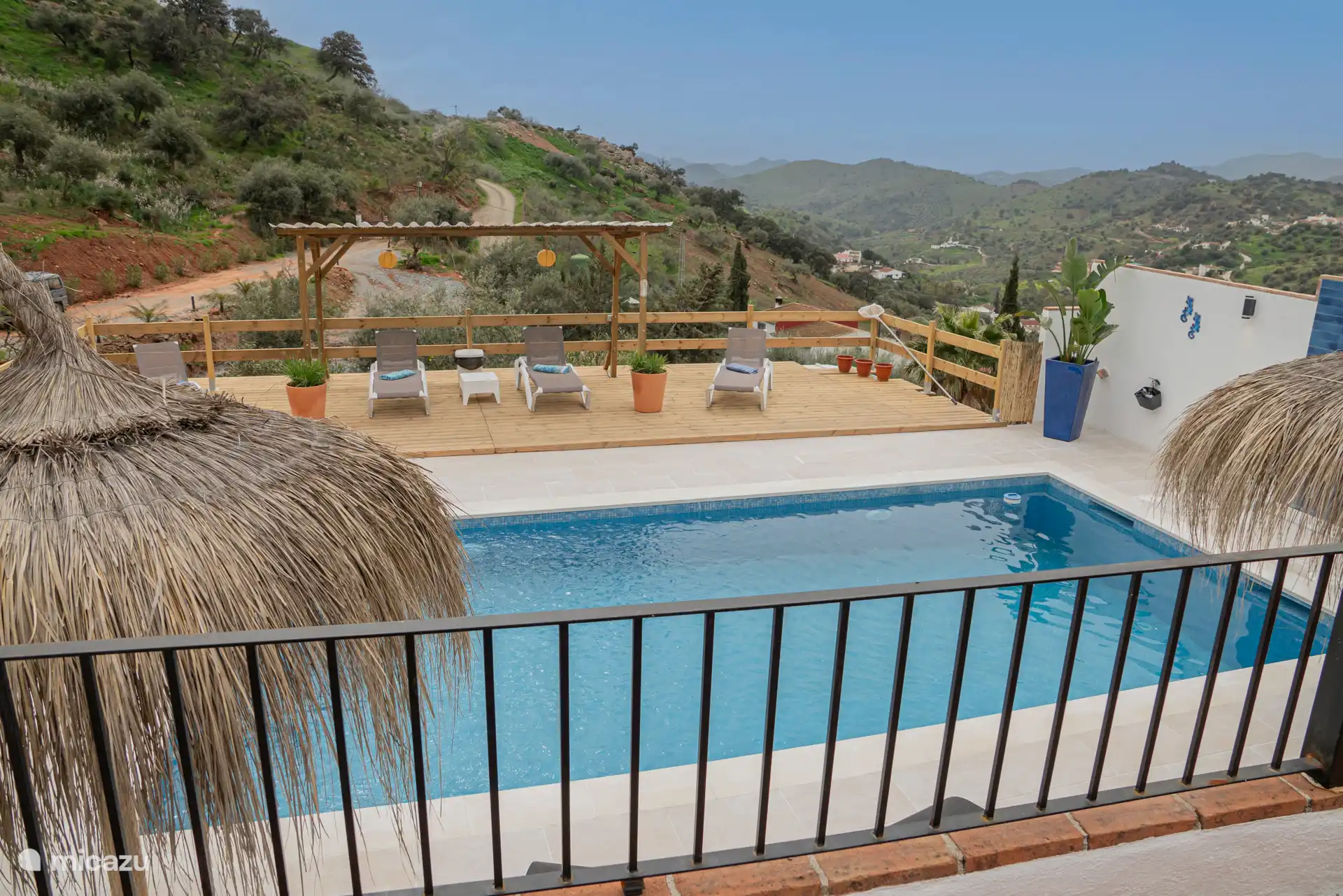 view from the terrace of the pool and sun terrace