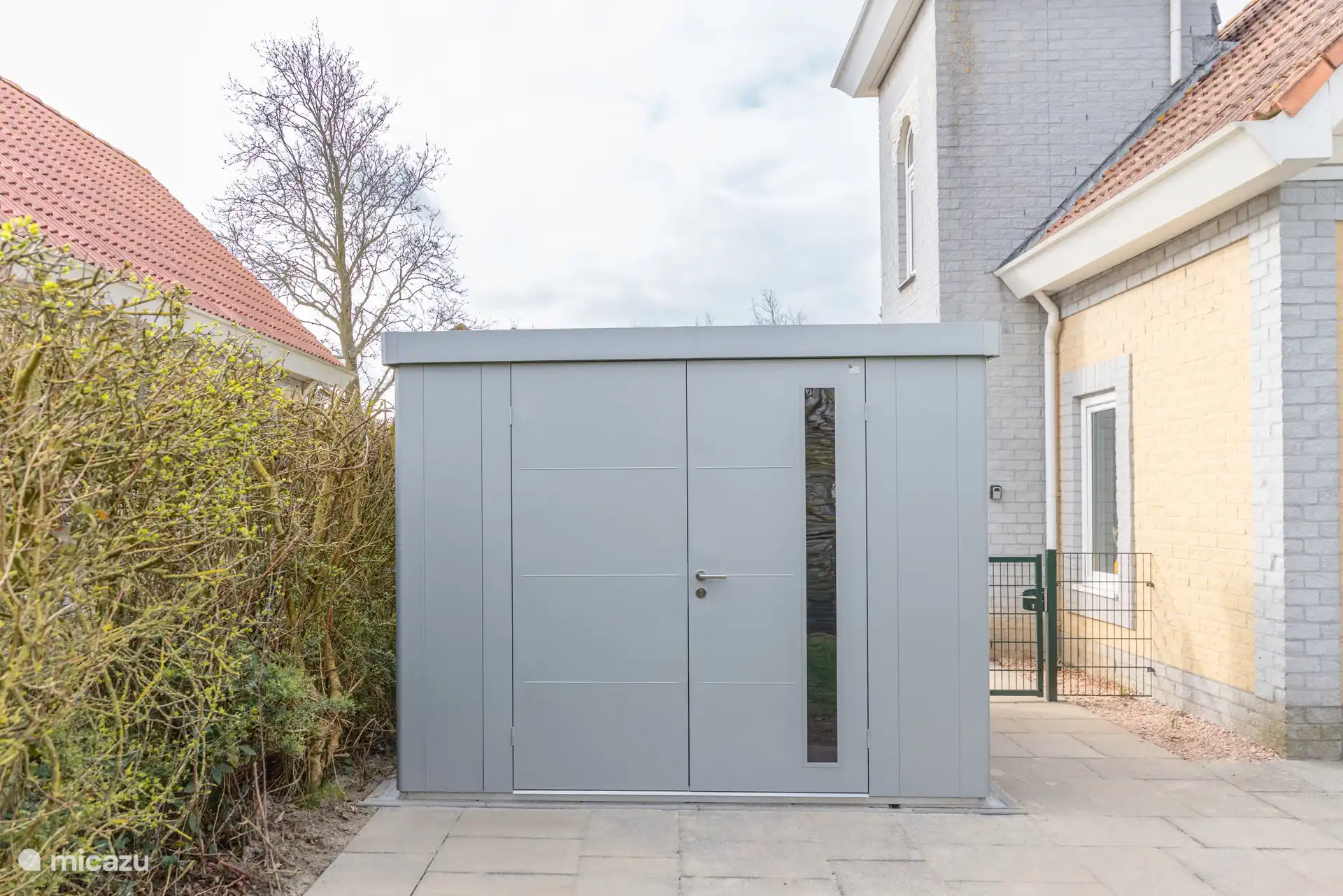 Spacious storage room for bicycles available.