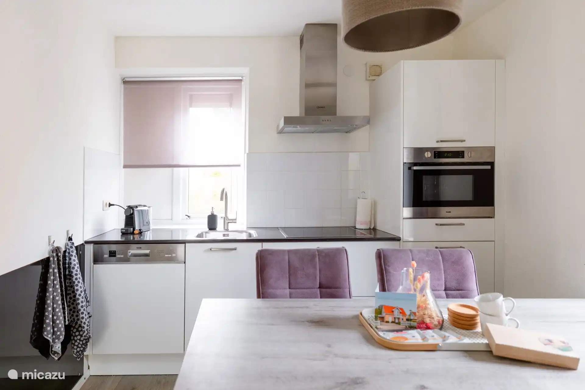 Kitchen with built-in appliances
