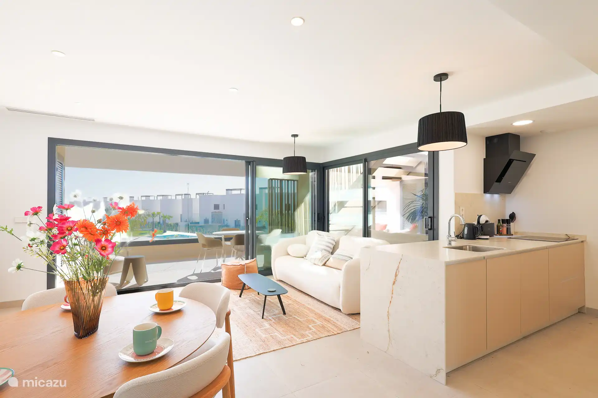 Living met open keuken