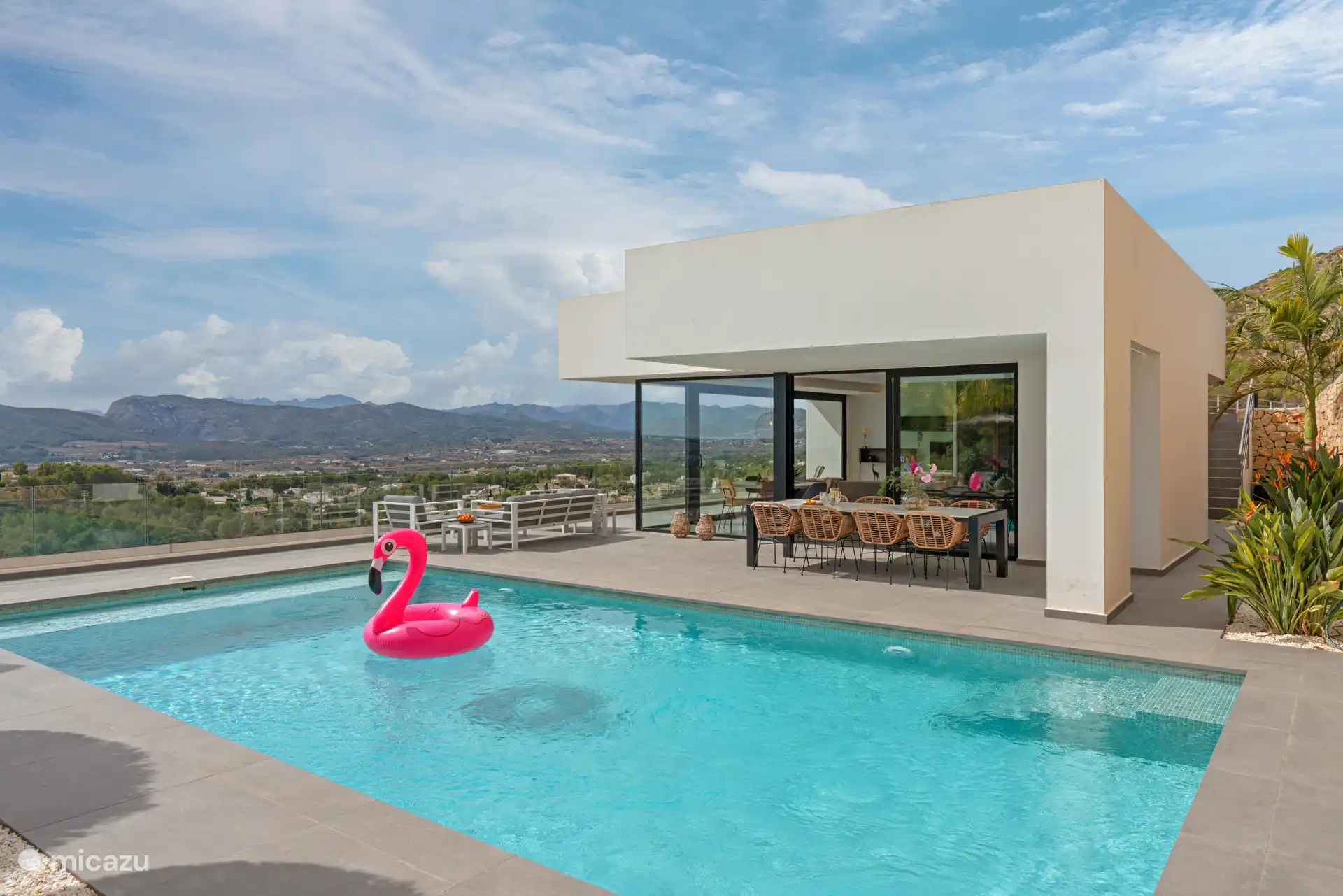 villa, Daimús, Valencia, España - Villa Árbitro. Piscina y vistas