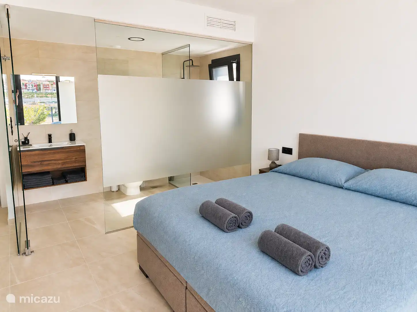 Slaapkamer met ensuite badkamer
