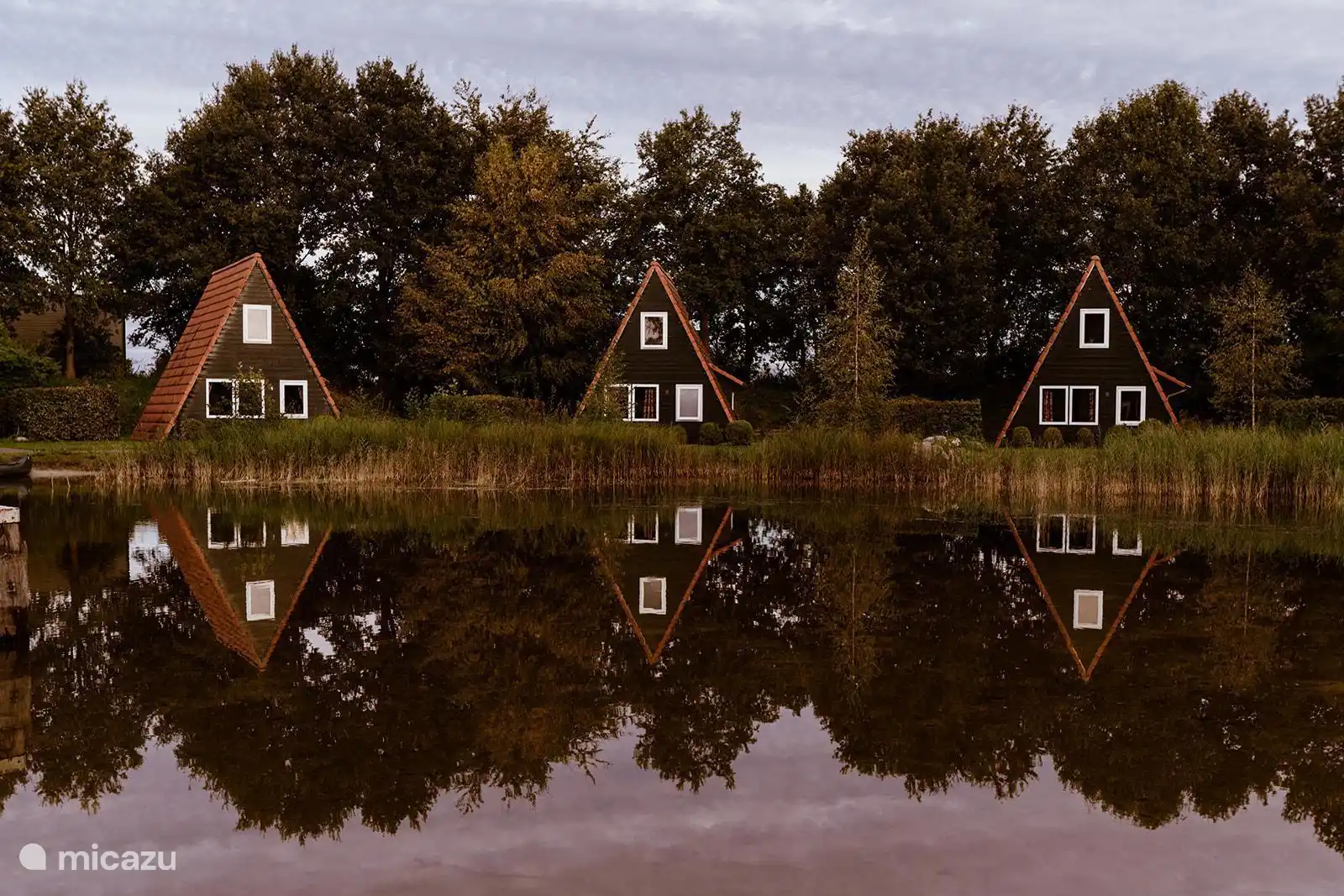 Vijver voor huisjes