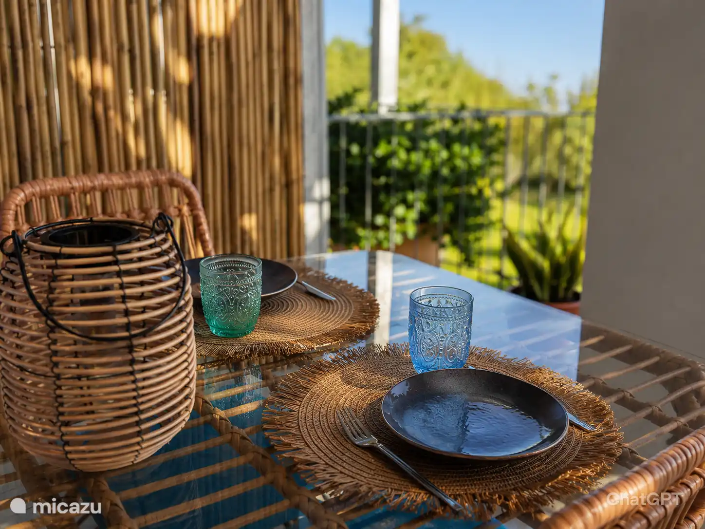 Ontbijt op balkon