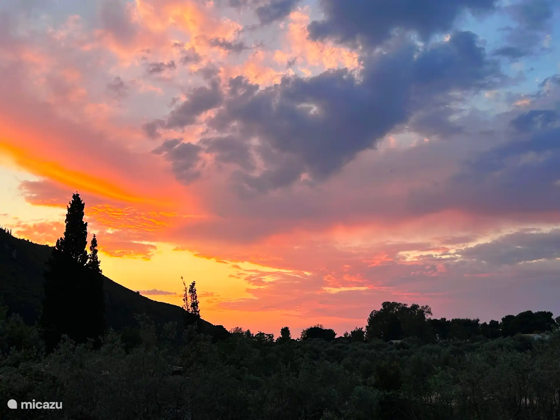 Sunset from the balcony