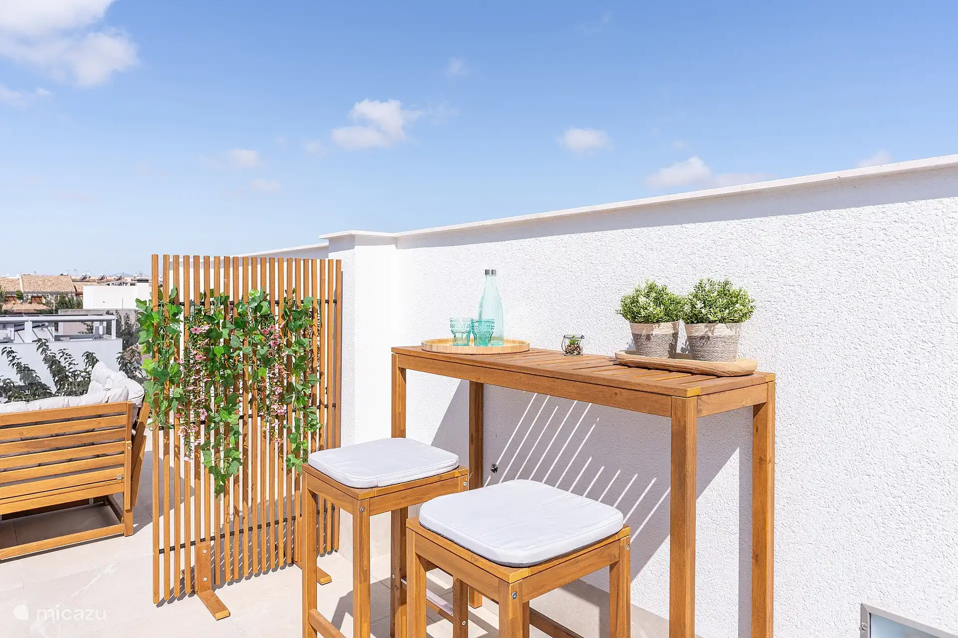 Bar en la terraza de la azotea