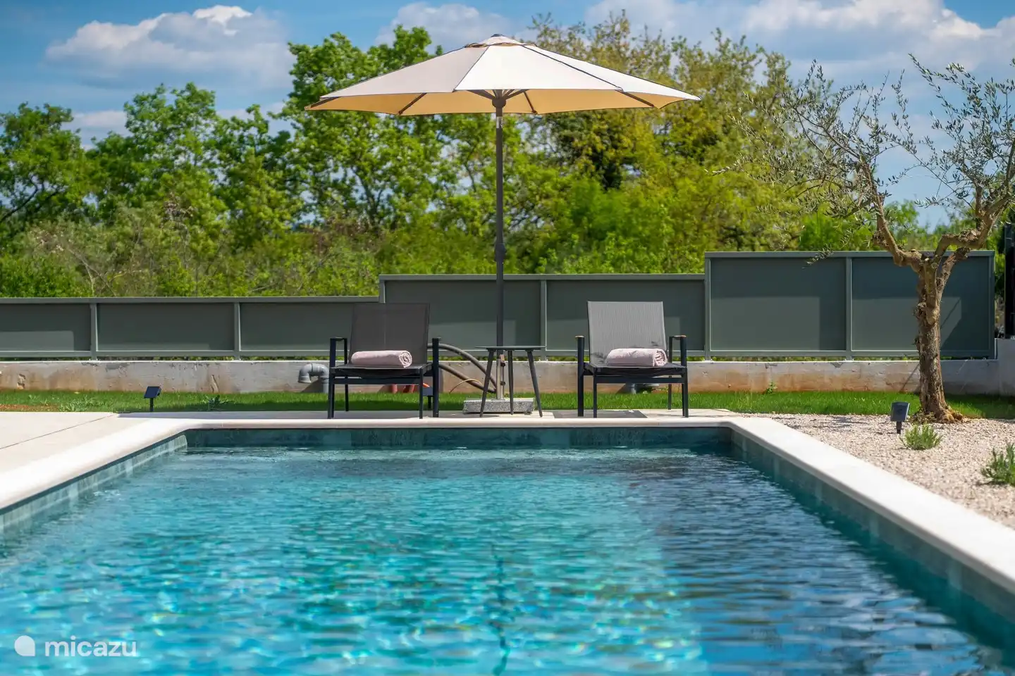 Camastros solares y parasol