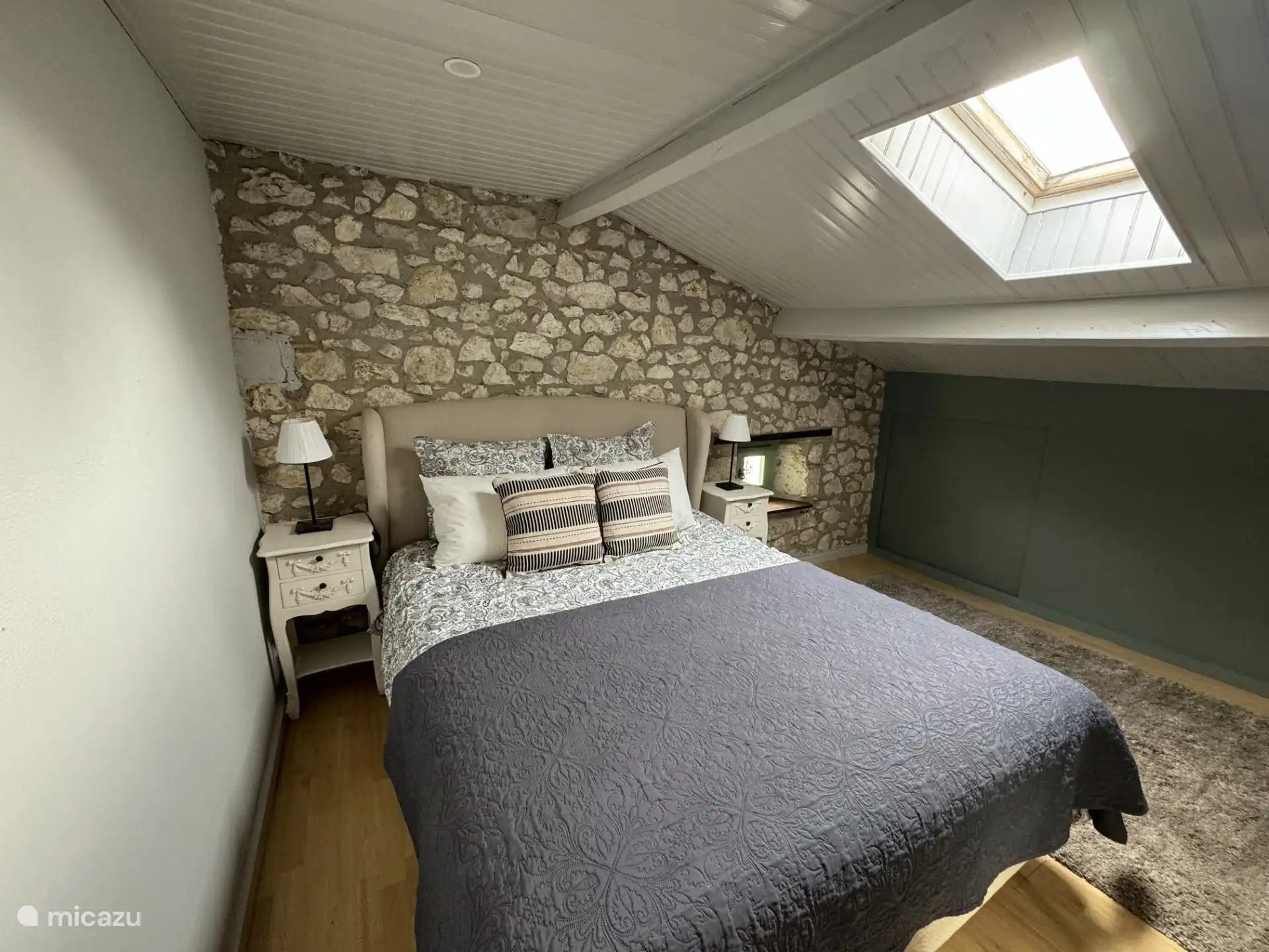Bedroom on the first floor with double bed.