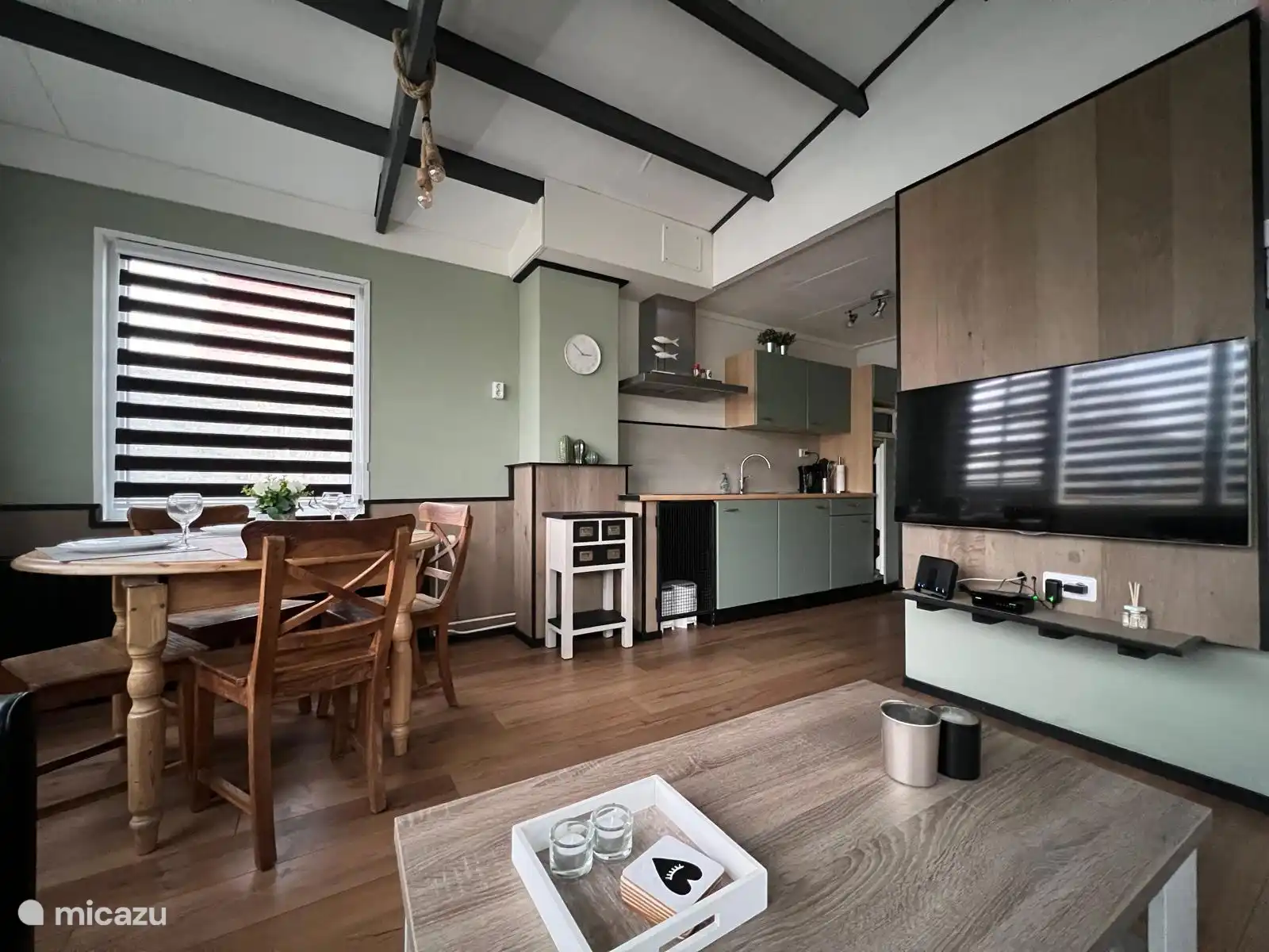 Living room and kitchen