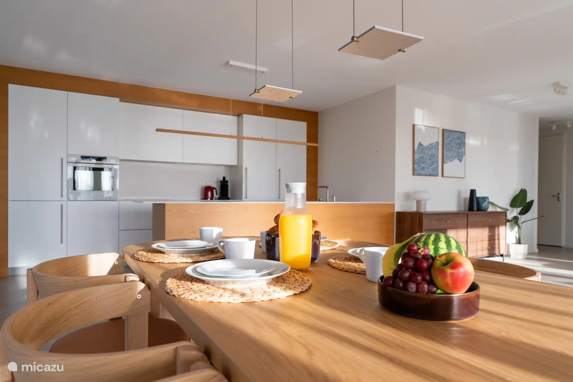 Living room and kitchen