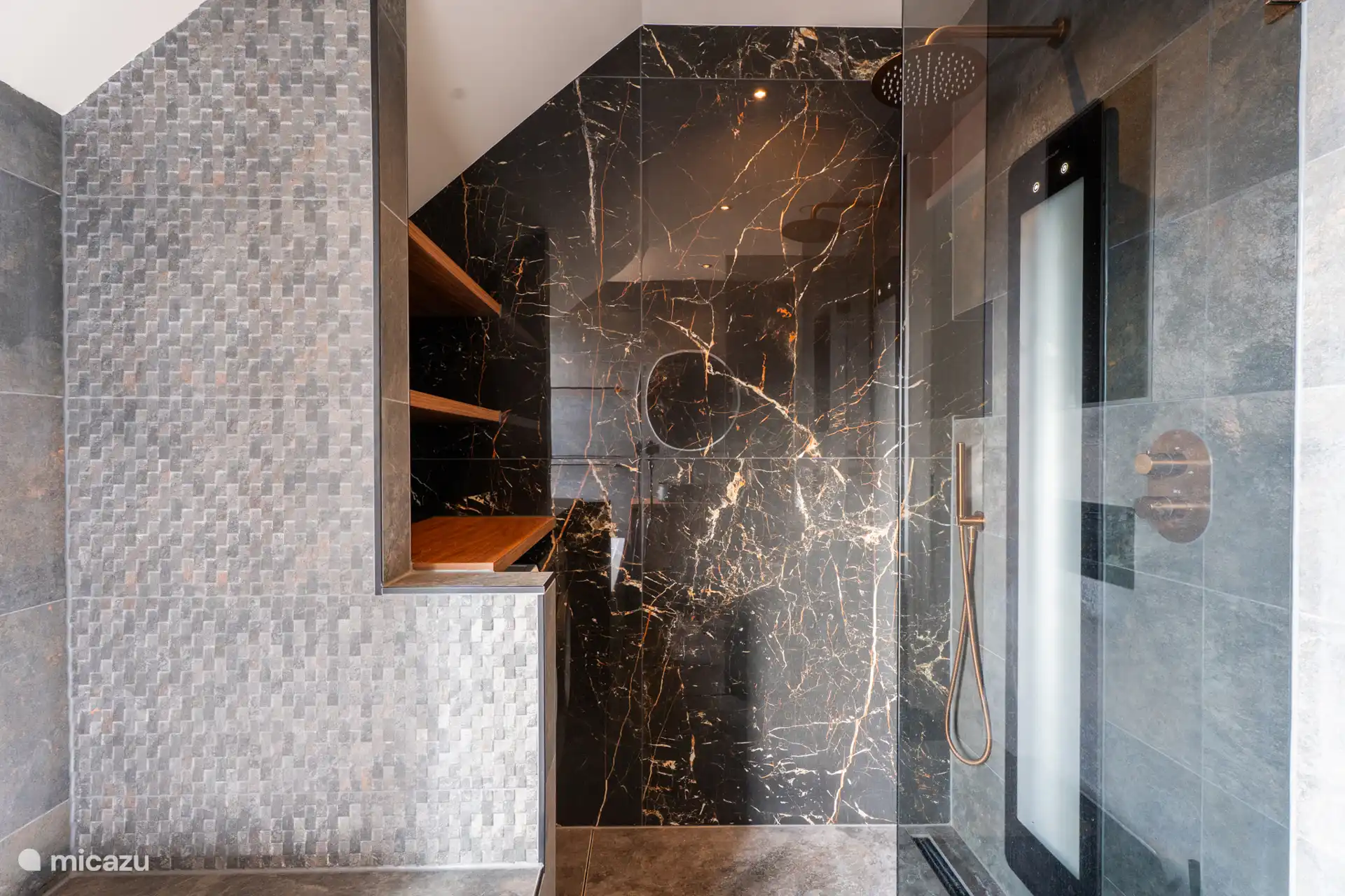 Badkamer met luxe douche