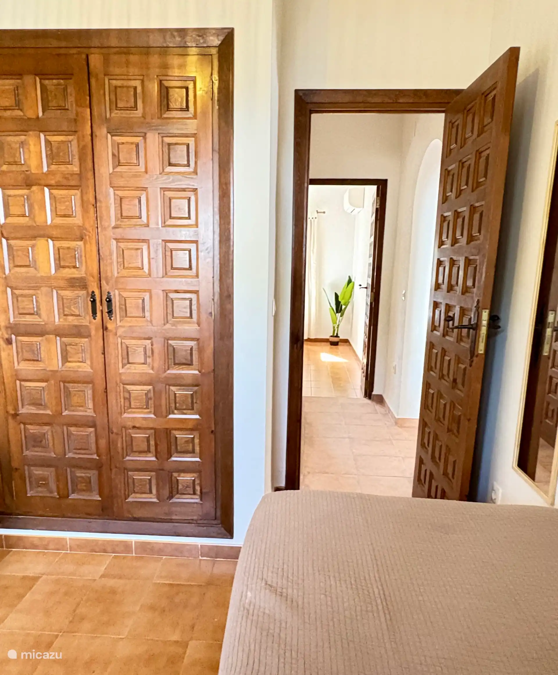 Bedroom 2 - traditional fitted wardrobe with plenty of clothes hangers. - Bedroom 2