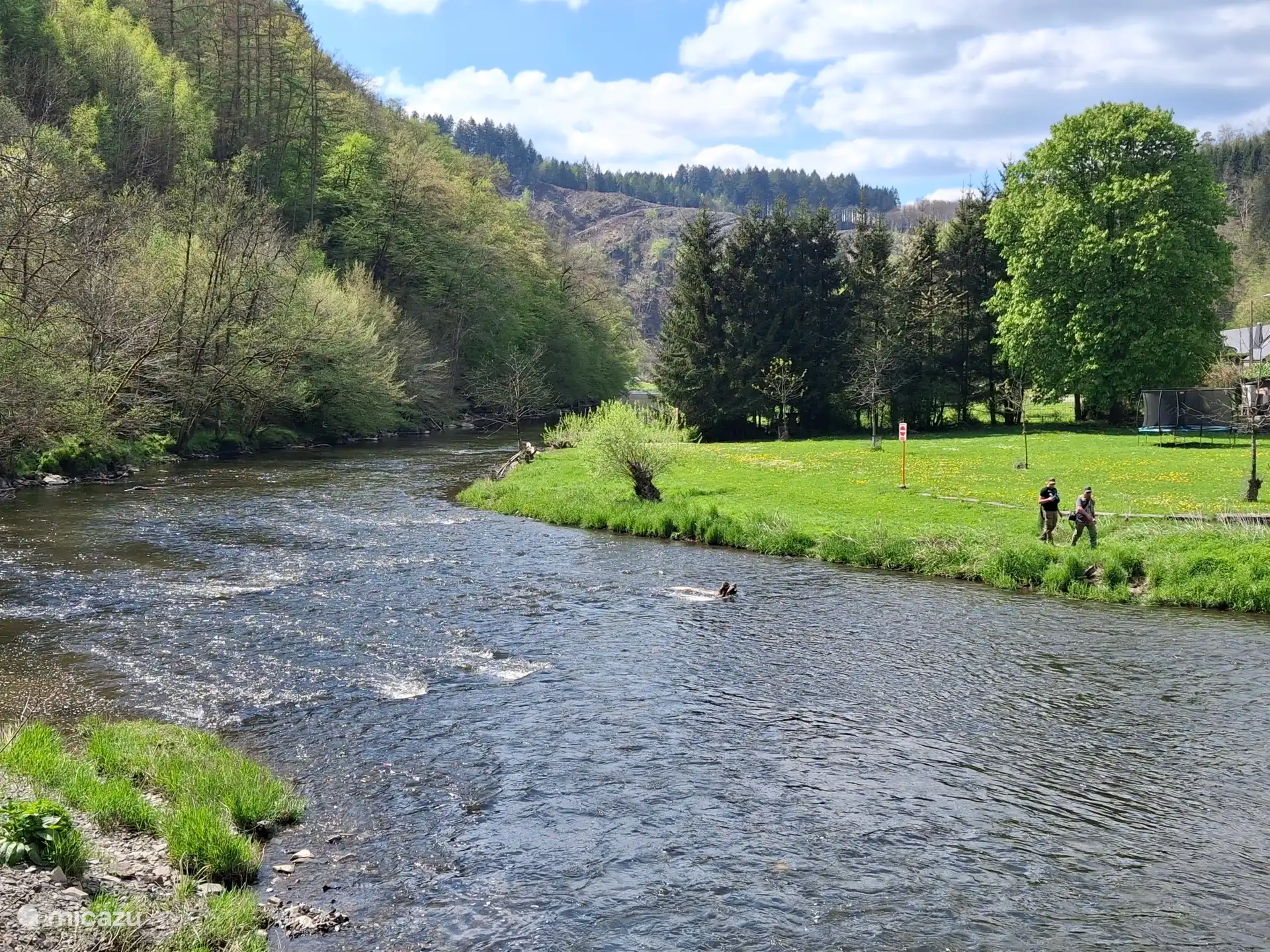 View of the Ourthe from the bridge of Maboge.