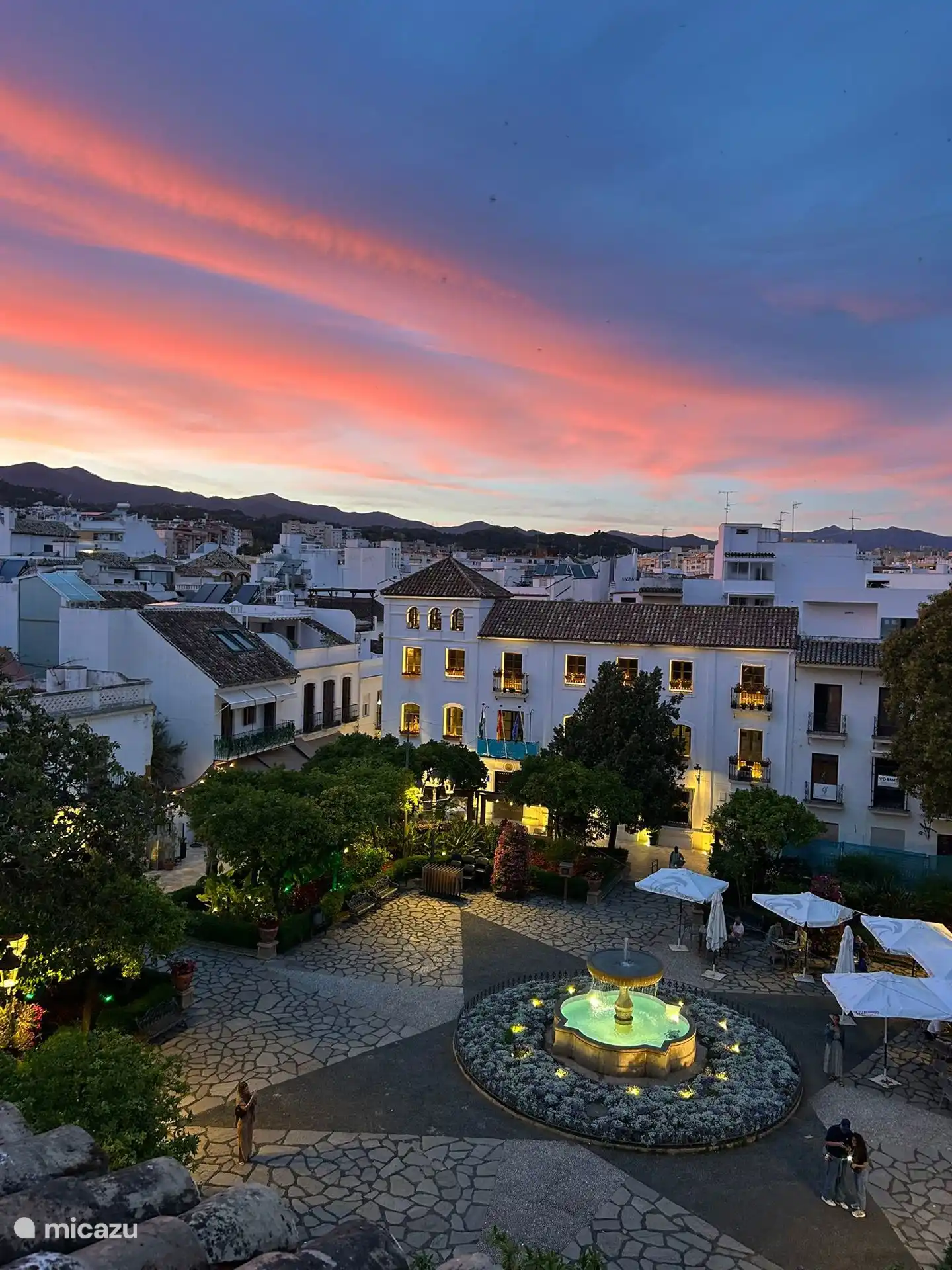 Blick auf die Dachbar über Estepona