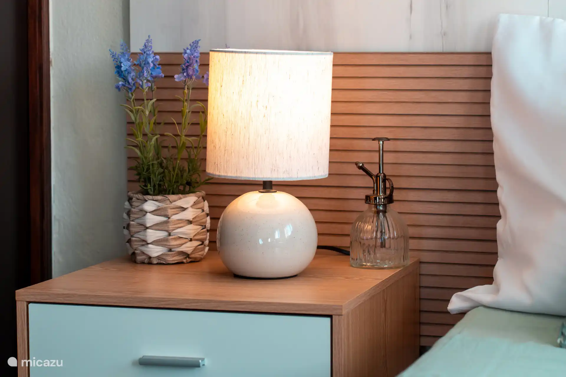 Een decoratief detail in de slaapkamer