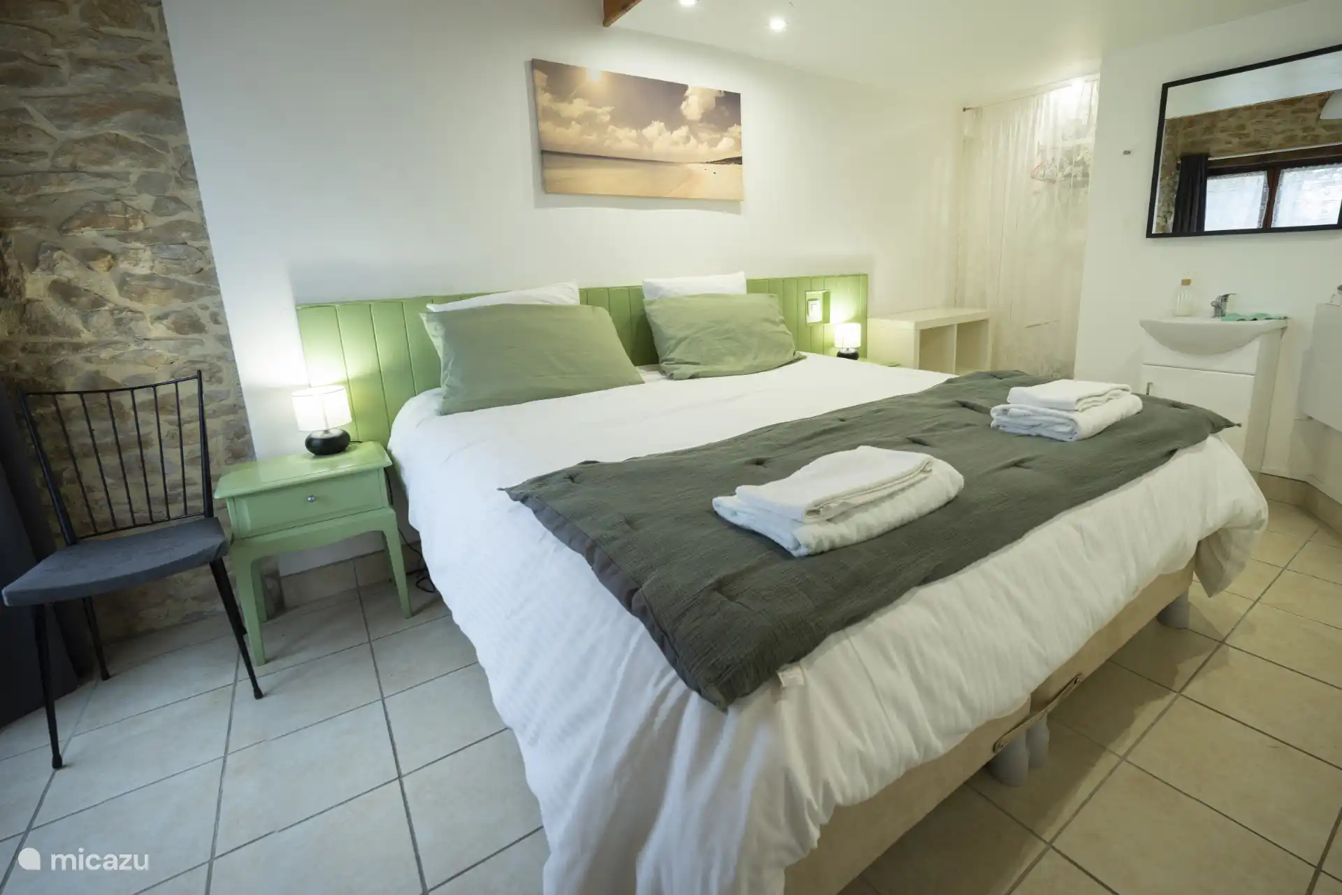 Schlafzimmer 1 im Erdgeschoss, Kingsize-Bett