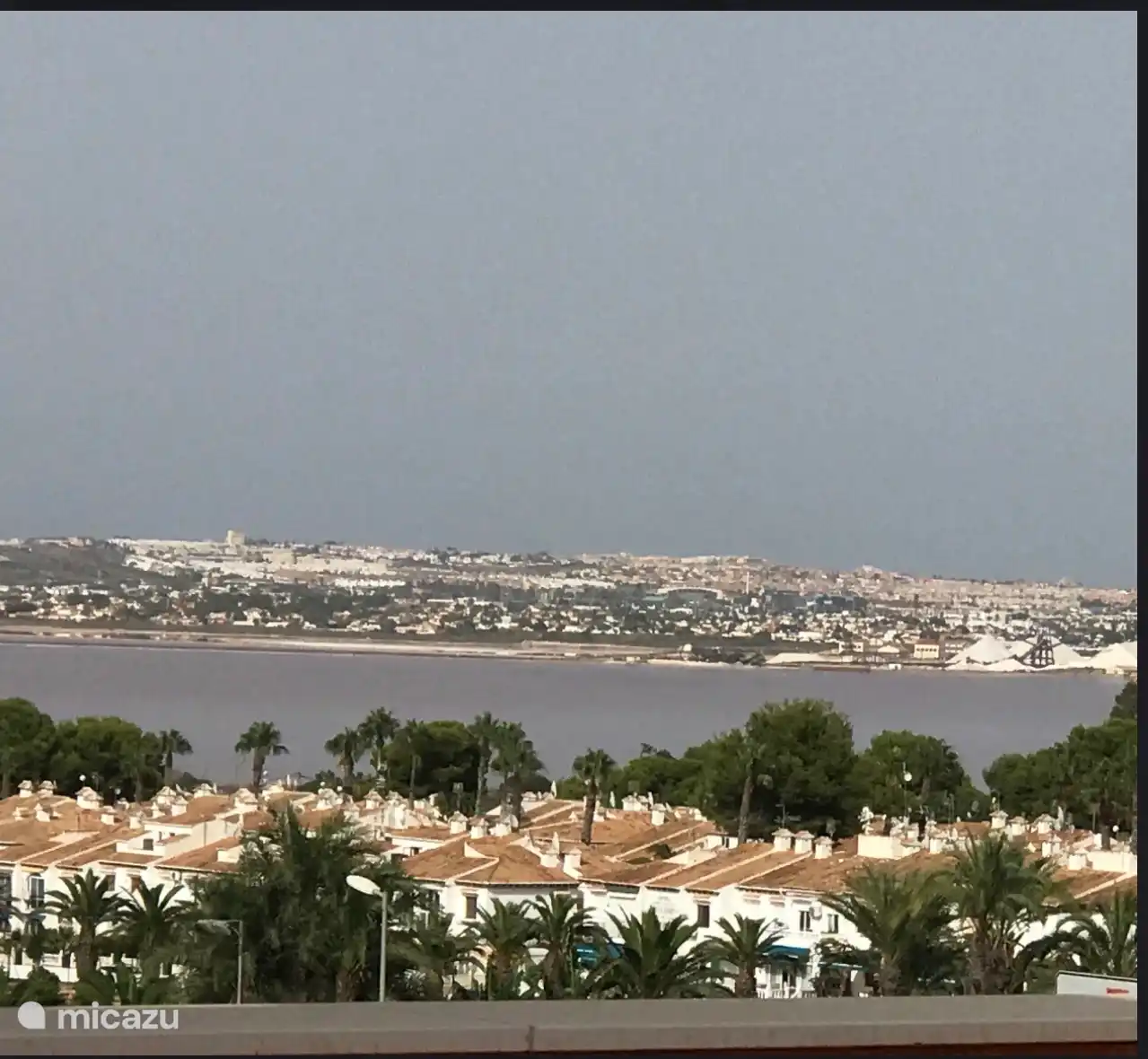 View from roof terrace on the salt lakes