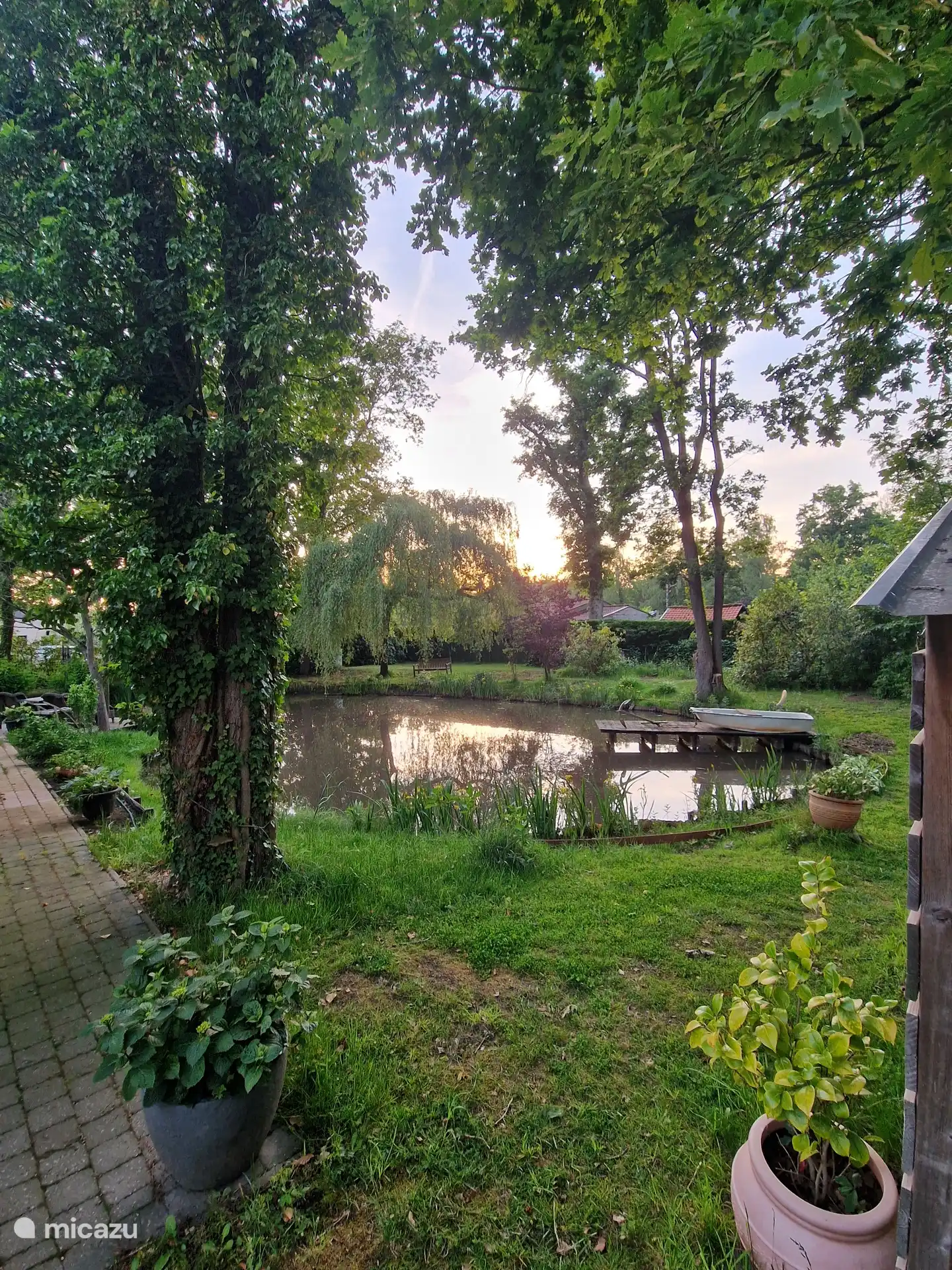 Het ondergaand zonnetje