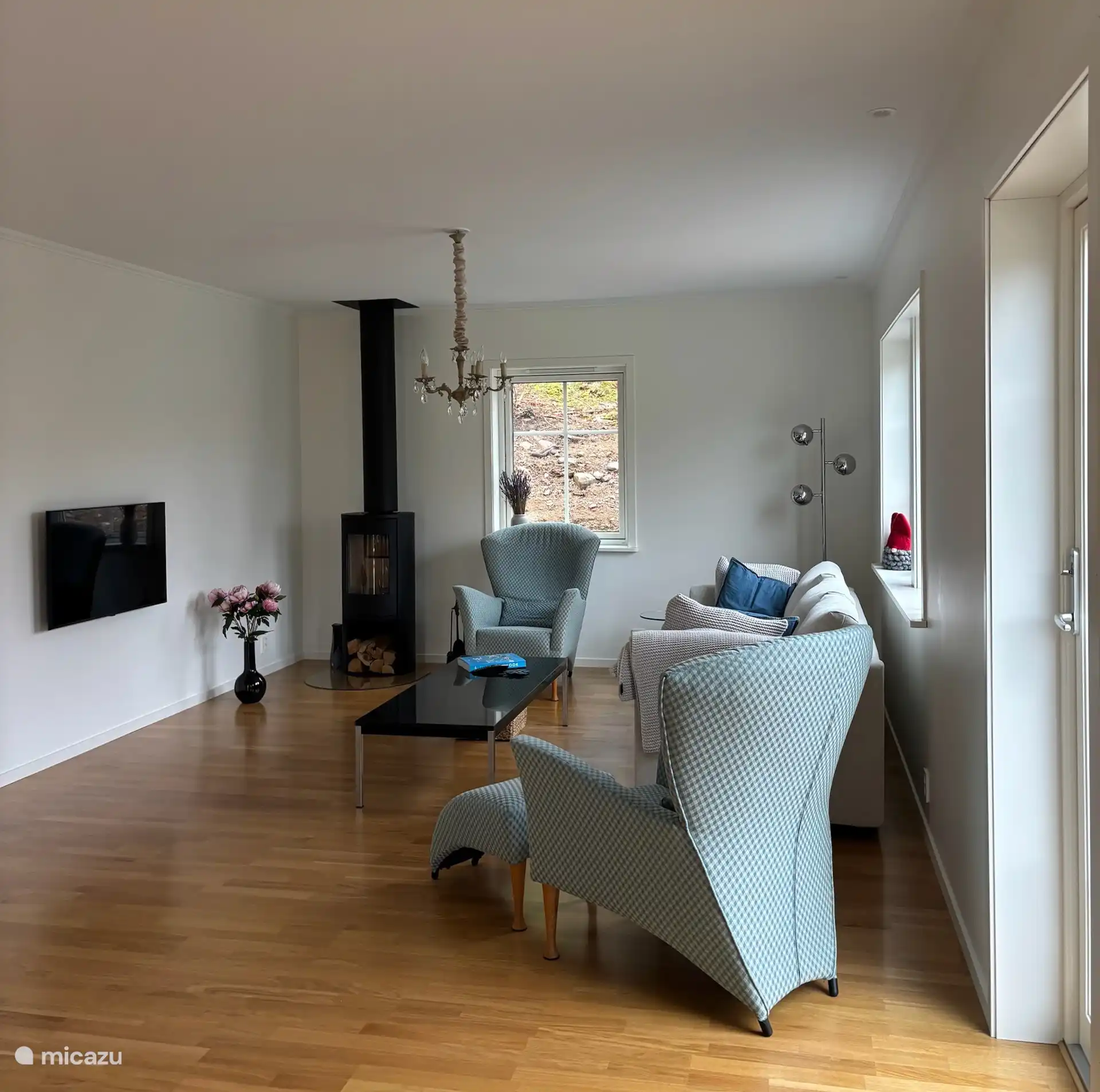 Salon avec poêle à bois !