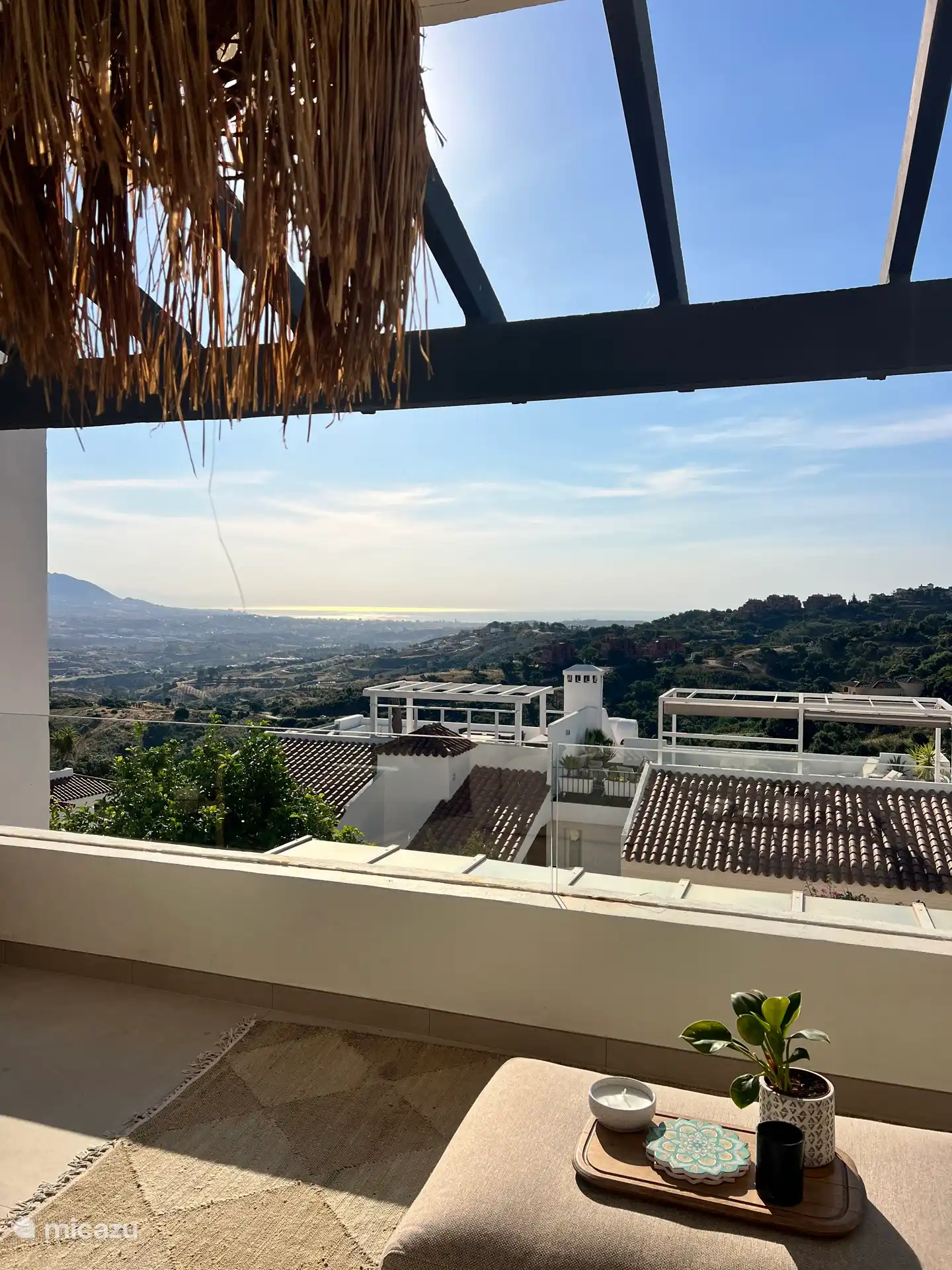 Vue sur la mer, Mijas et Fuengirola depuis la terrasse avant. 