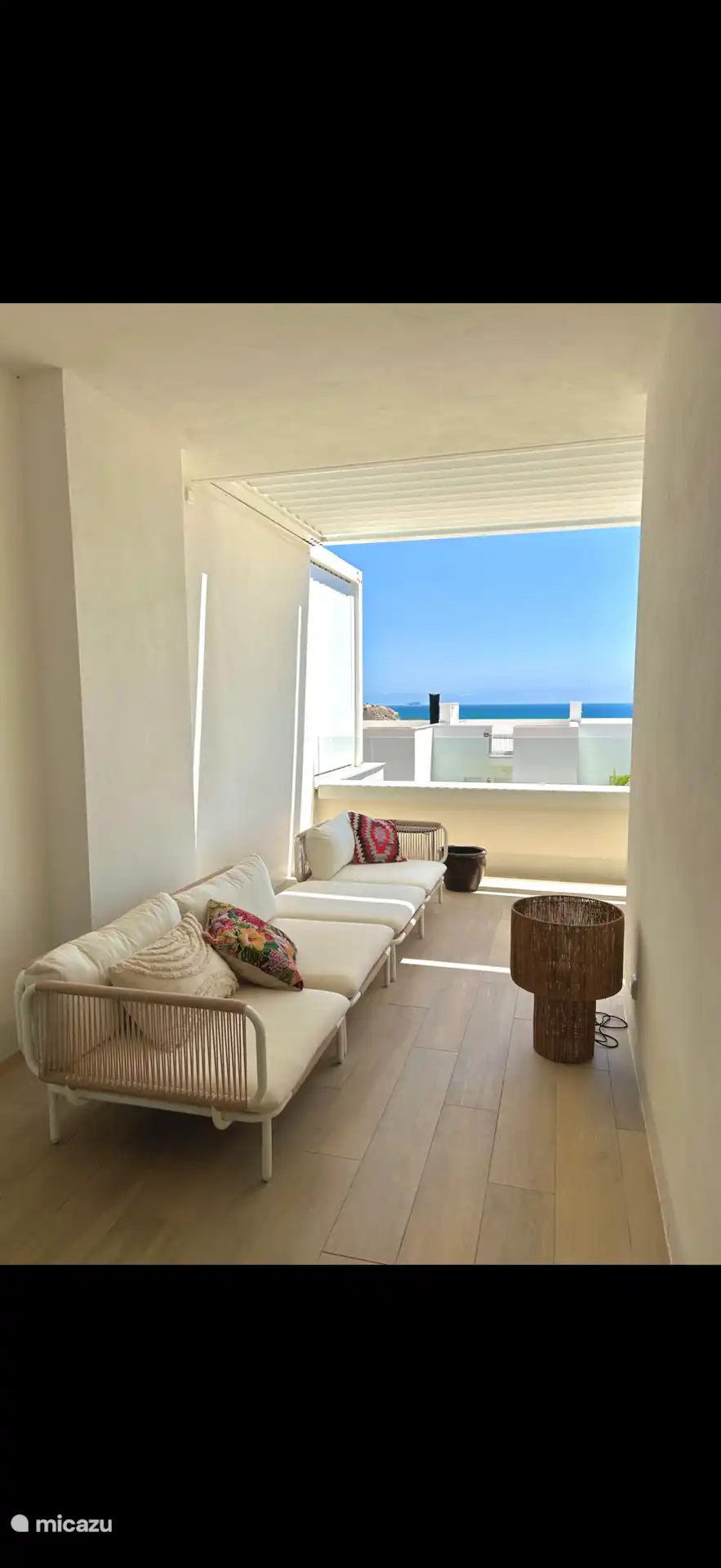 The terrace with sea view