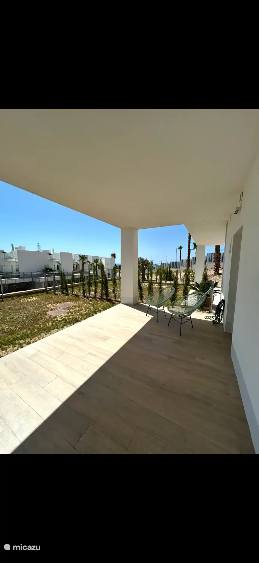 Garden with natural grass