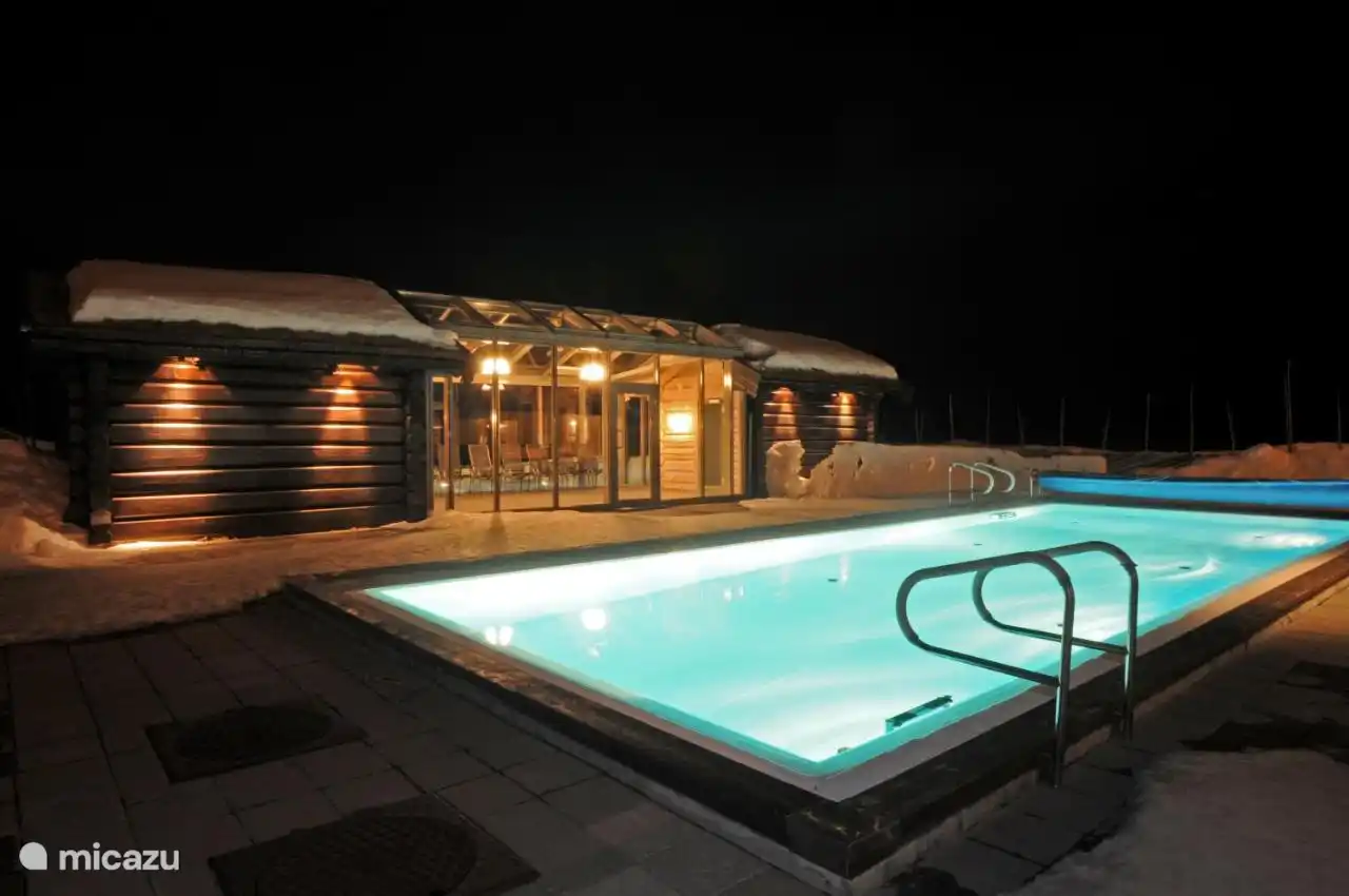 Possibility of swimming in wellness spa hotel at the top of the mountain.