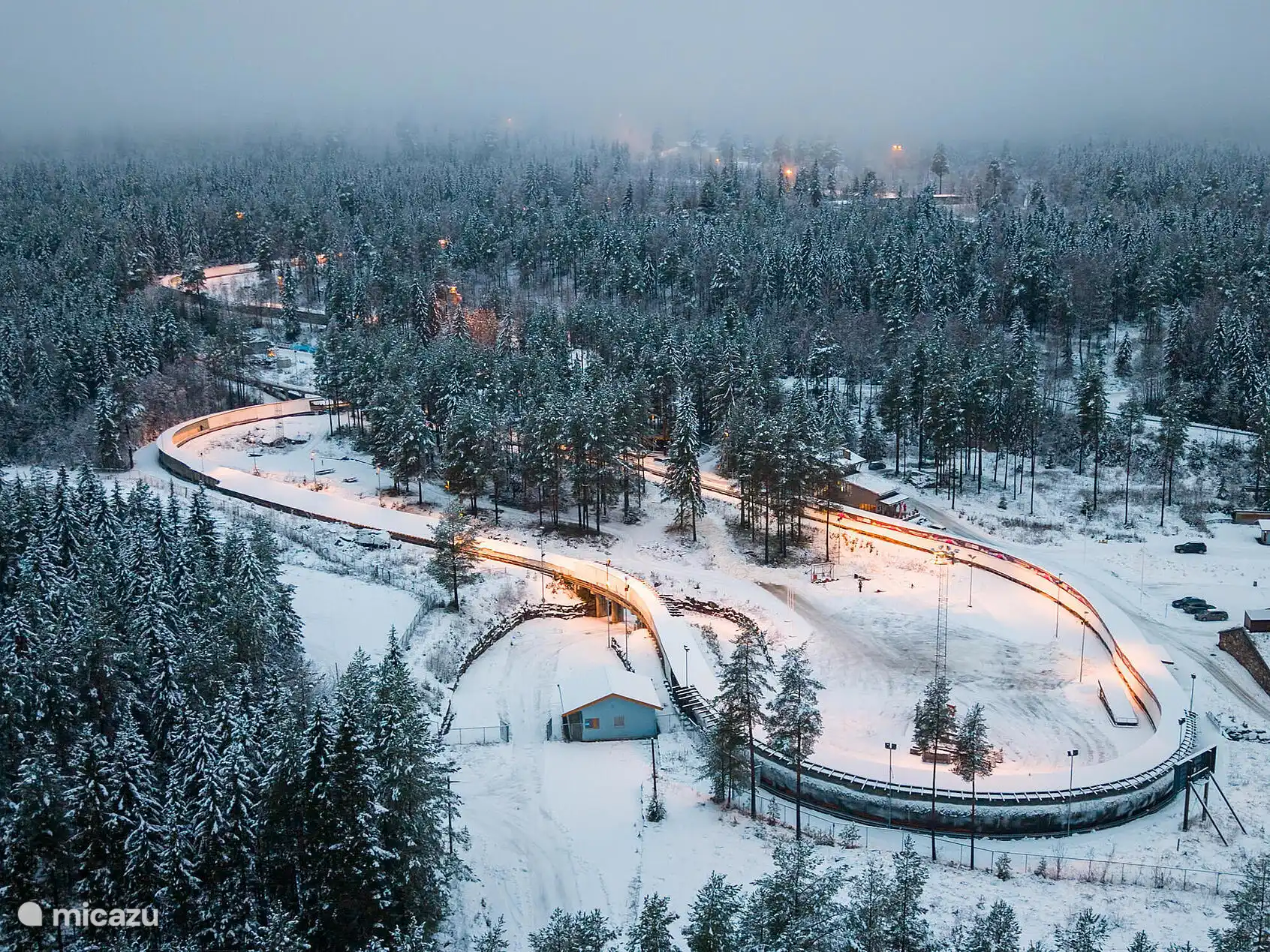 Olympic bobsleigh track. Visible from the apartment. Also open in summer.