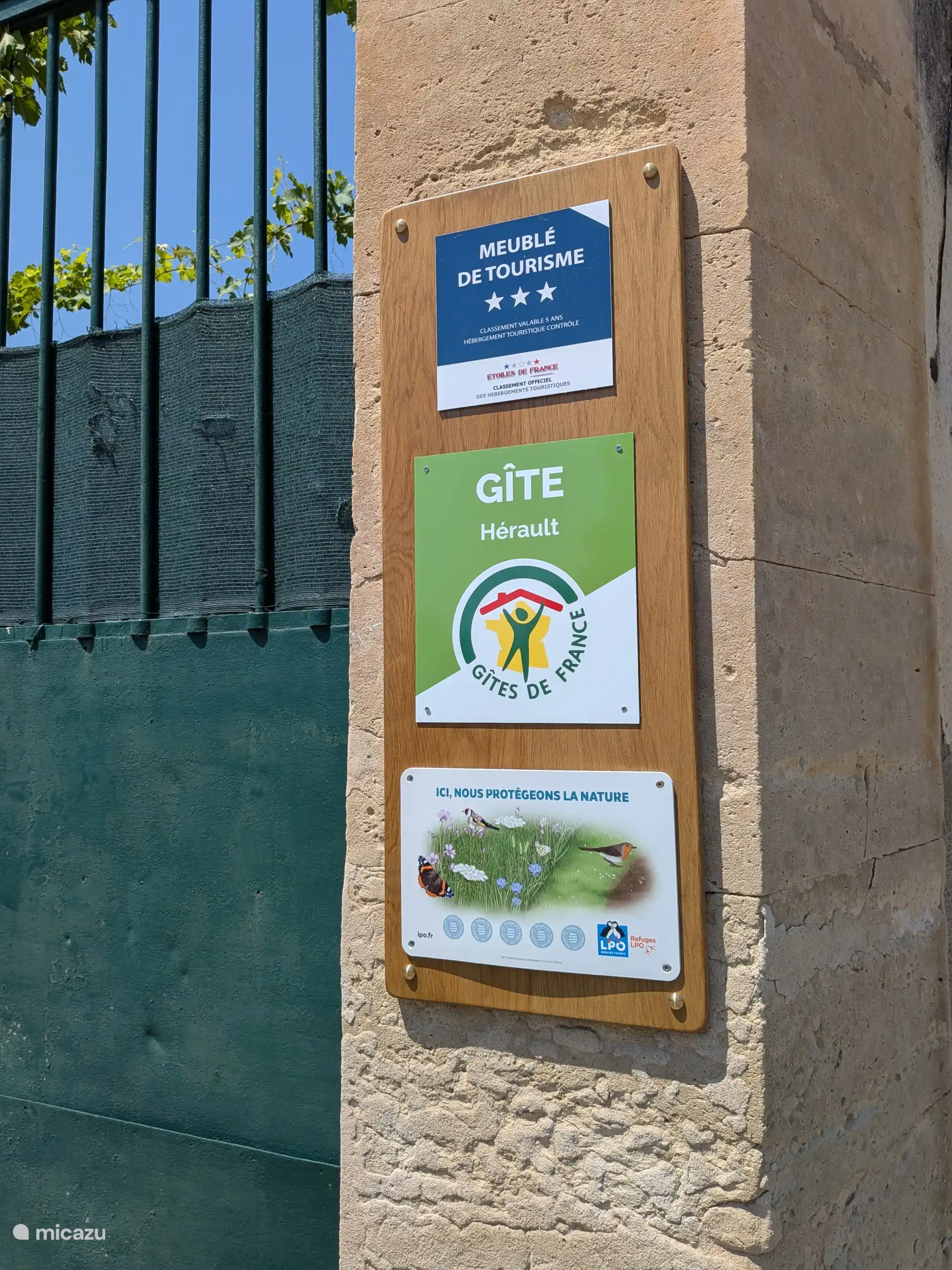 3-sterren gemeubileerde toeristenaccommodatie, 3-sterren Gîtes de France en een LPO-refuge