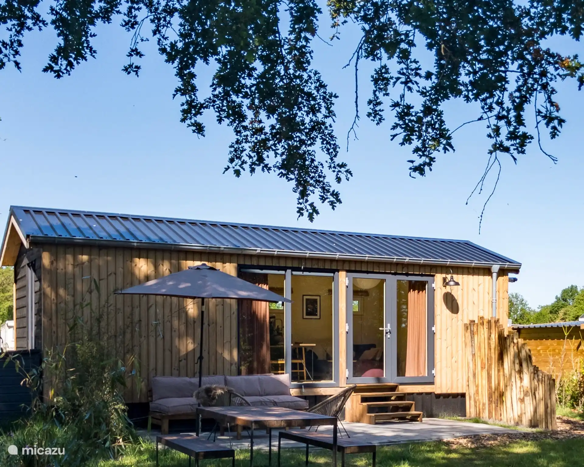 In de natuur, Nederland, Drenthe, Hoogersmilde, tiny house Skog Lodge