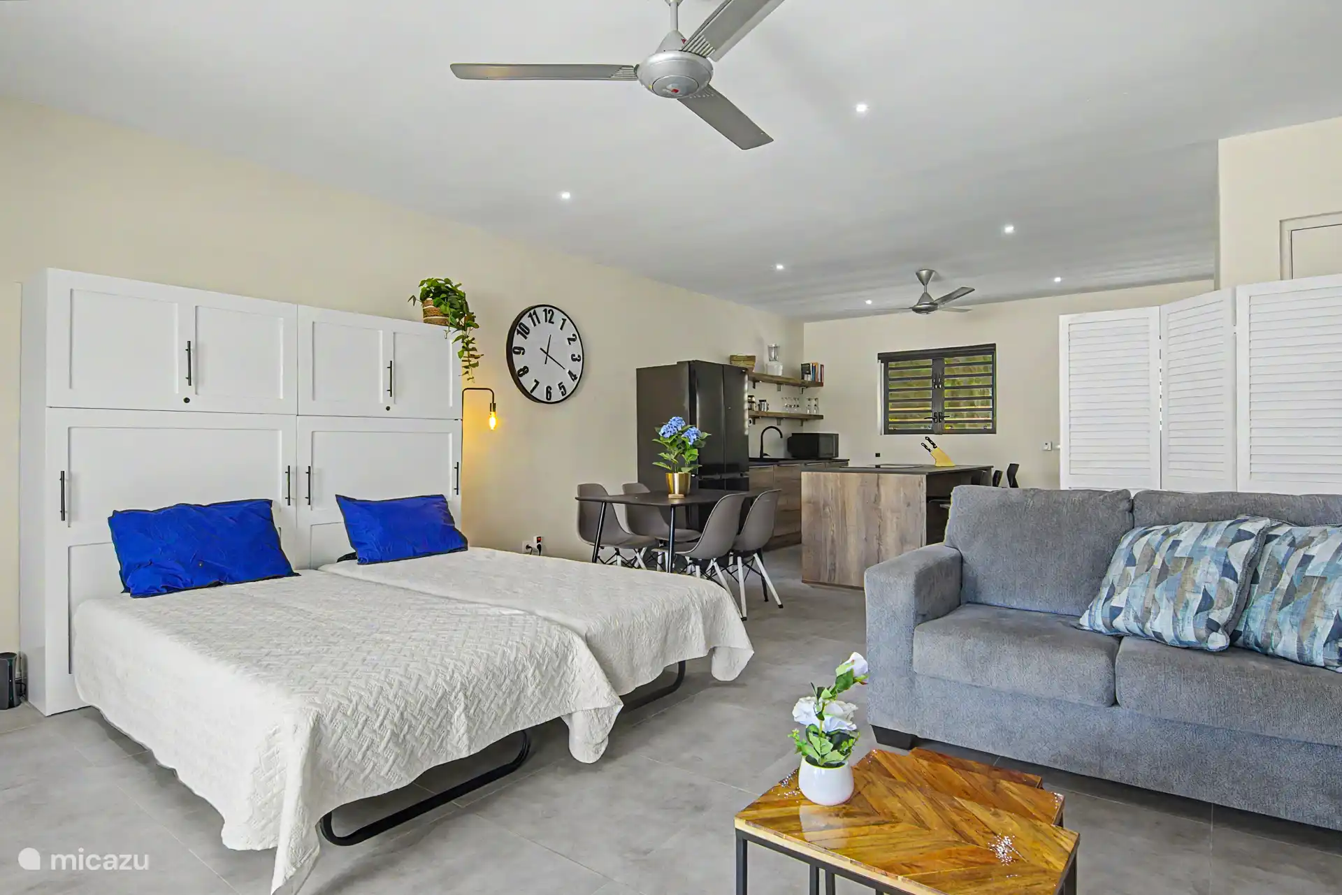Fold-out beds in living room