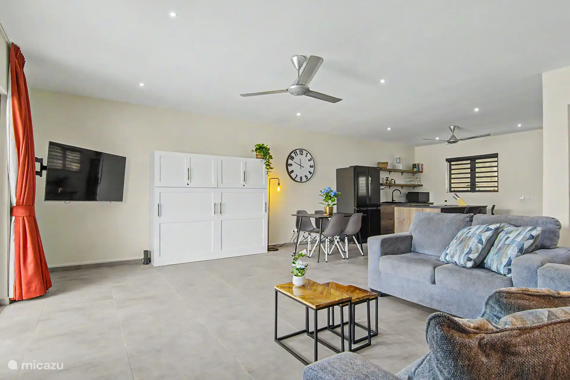 Living room with fold-out beds