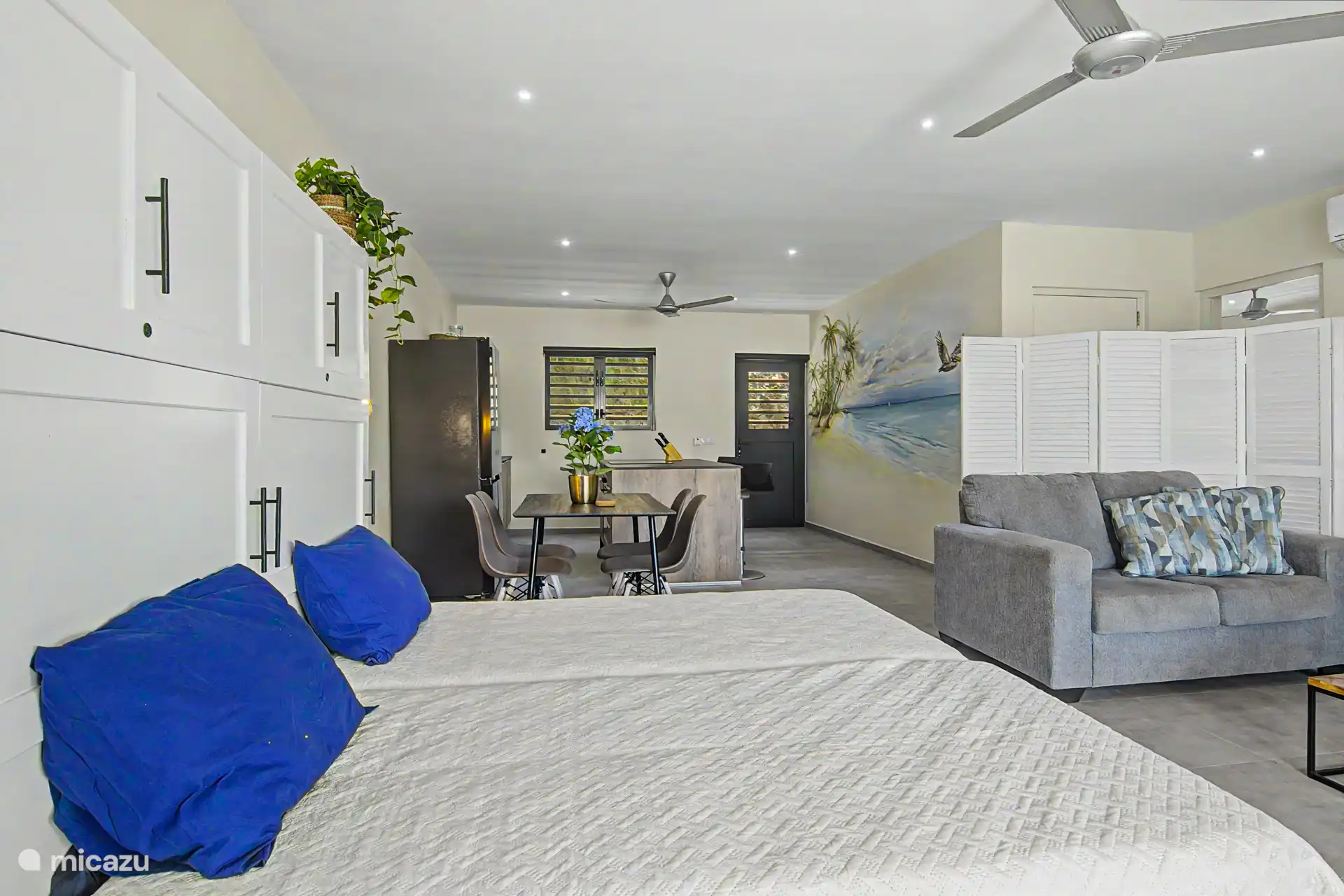 Fold-out beds in living room