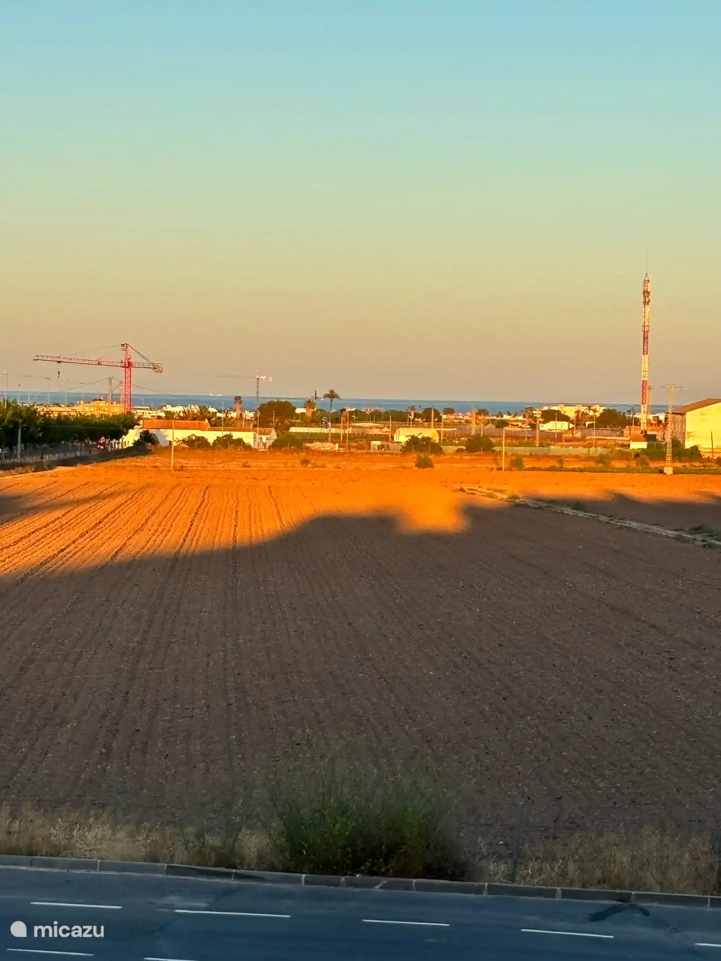 Avond uitzicht vanop terras