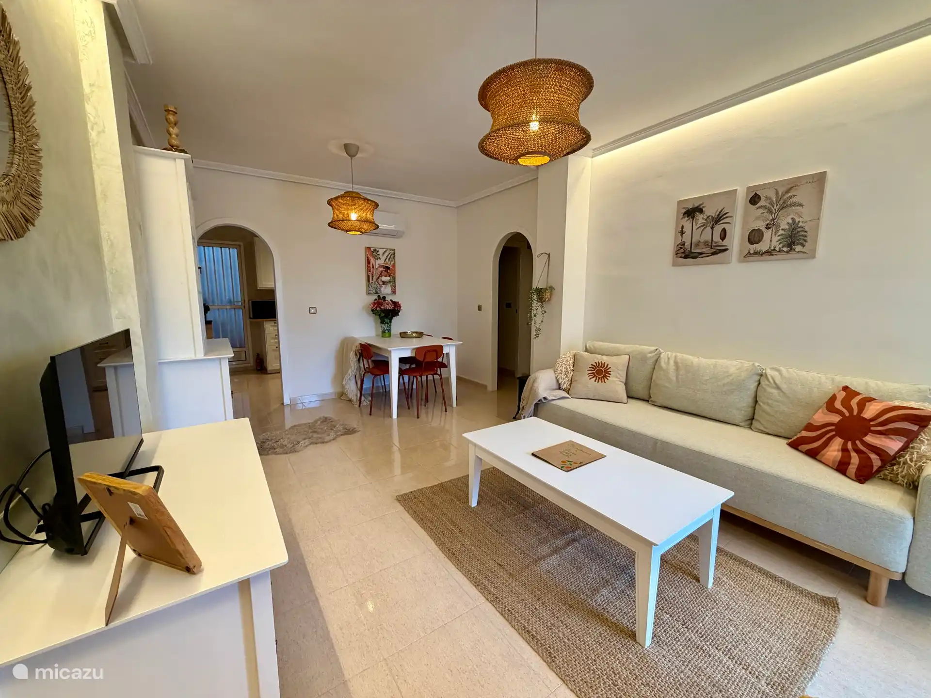 Living room with dining space