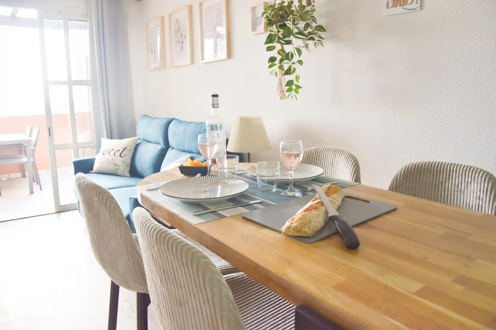The dining area