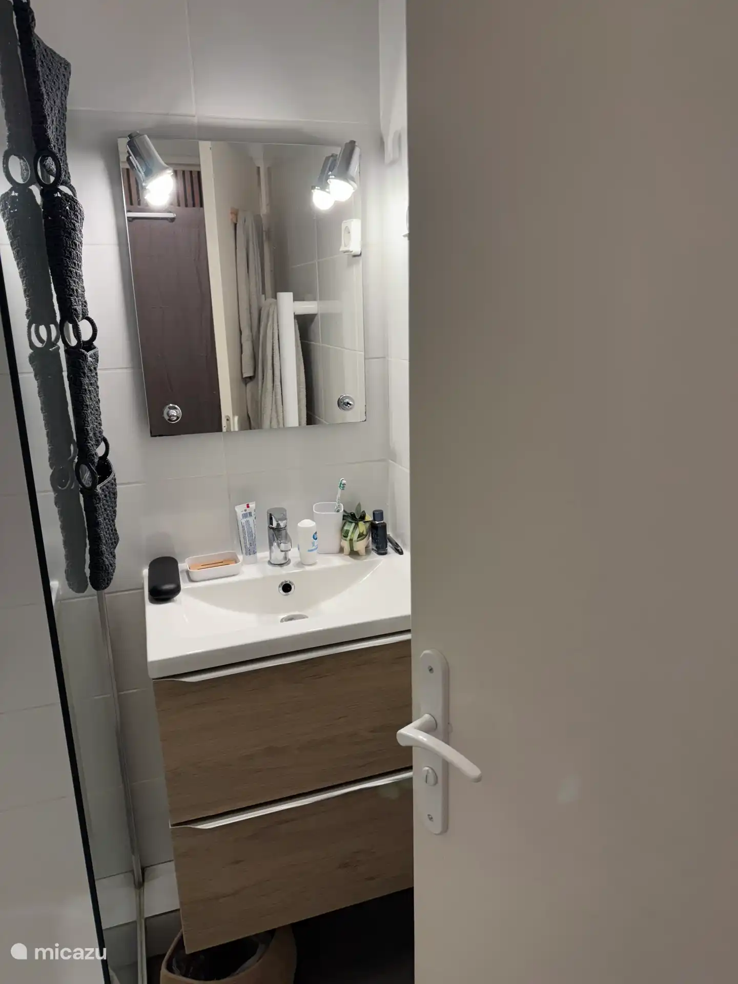 the bathroom and its sink