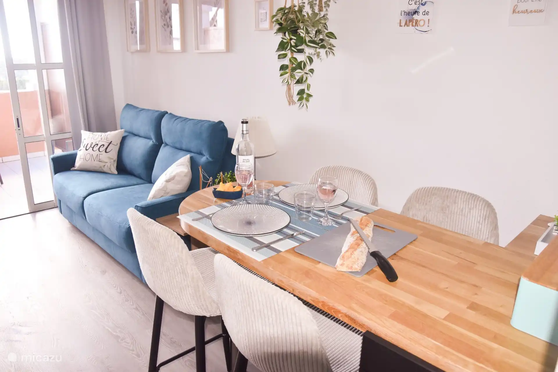 The dining area