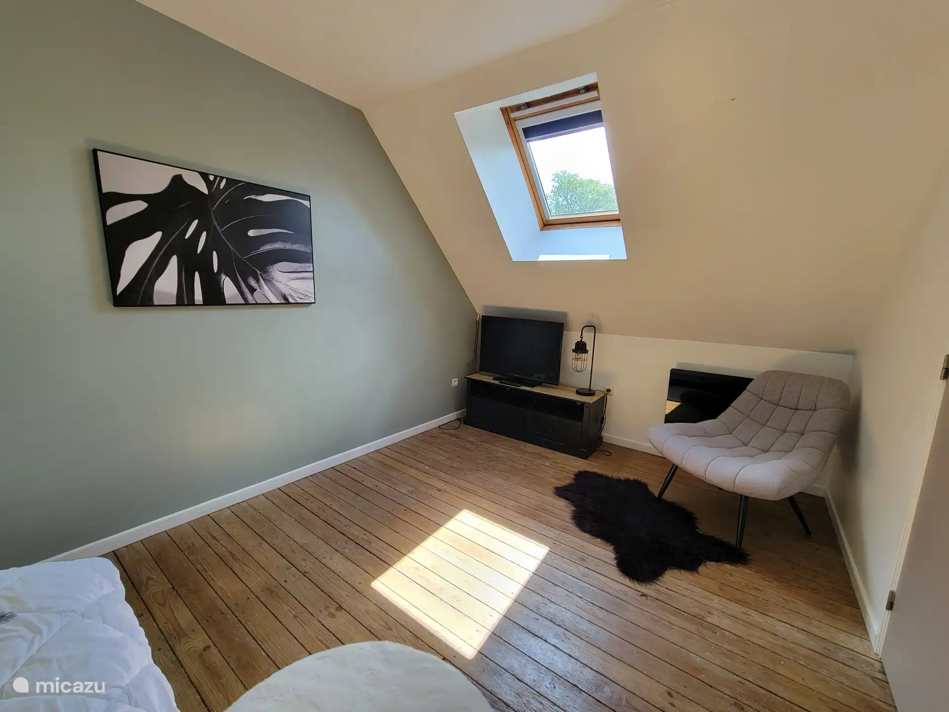 slaapkamer met tv 